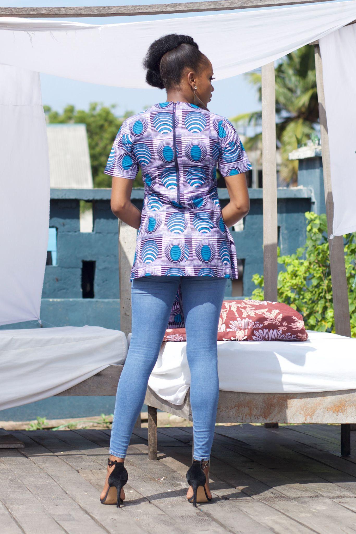 AYE Ankara Hi Low Top detail — handcrafted in Nigeria by Naborhi