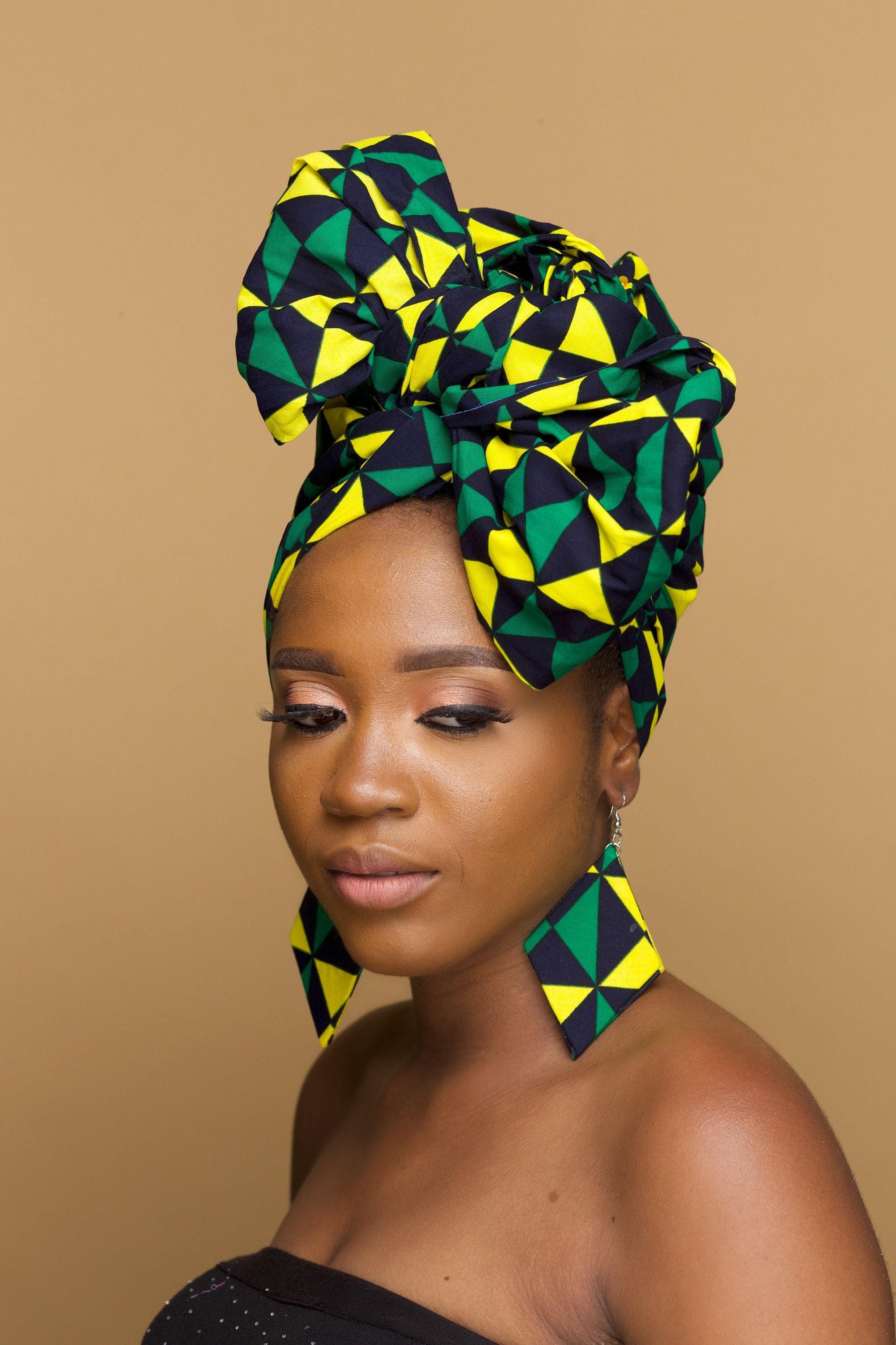 DINMA Ankara Head Wrap — African print head wrap by Naborhi
