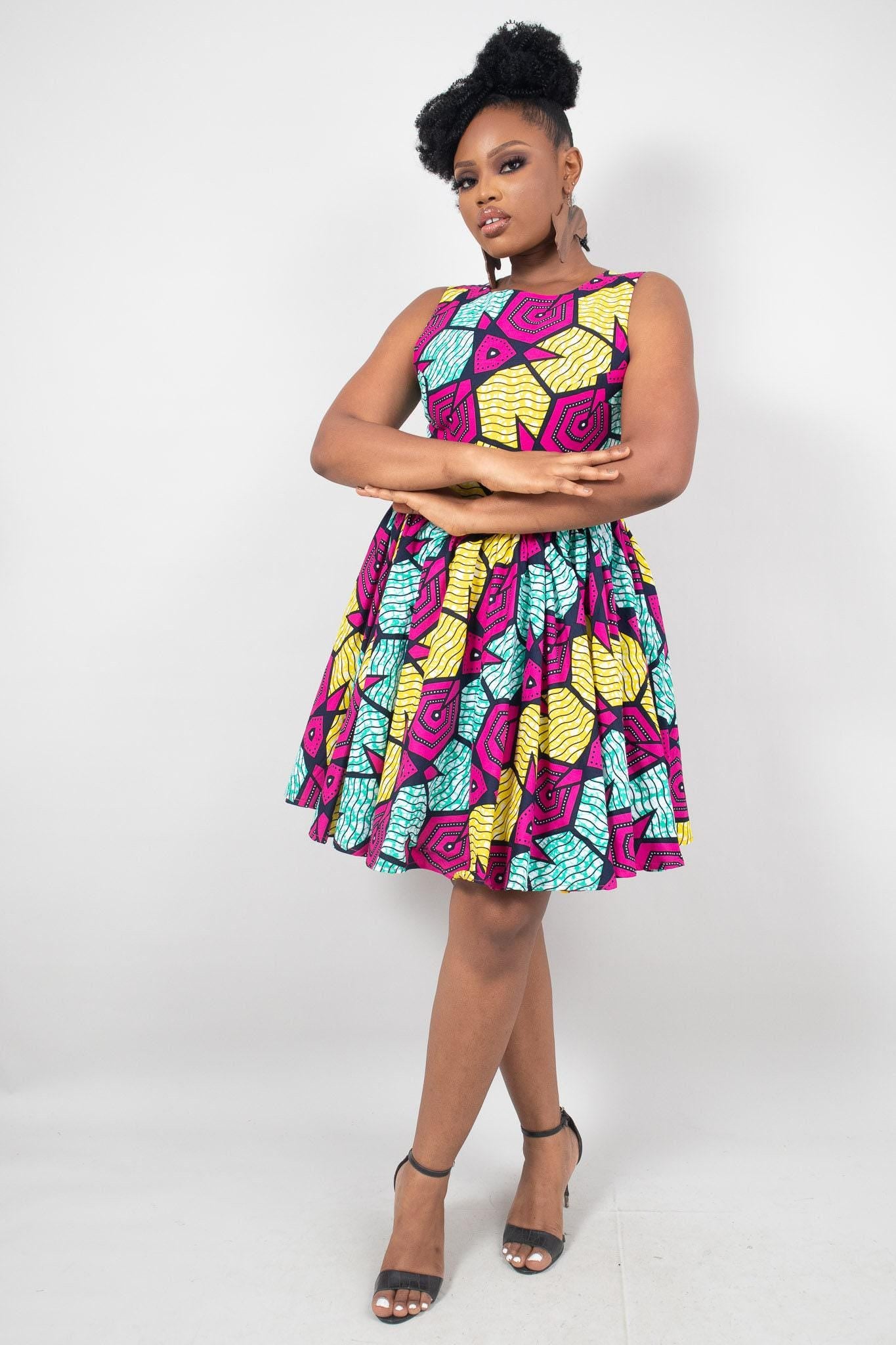 Sample: MARLI Ankara Dress - Women (Size UK 10) — women's African print clothing by Naborhi