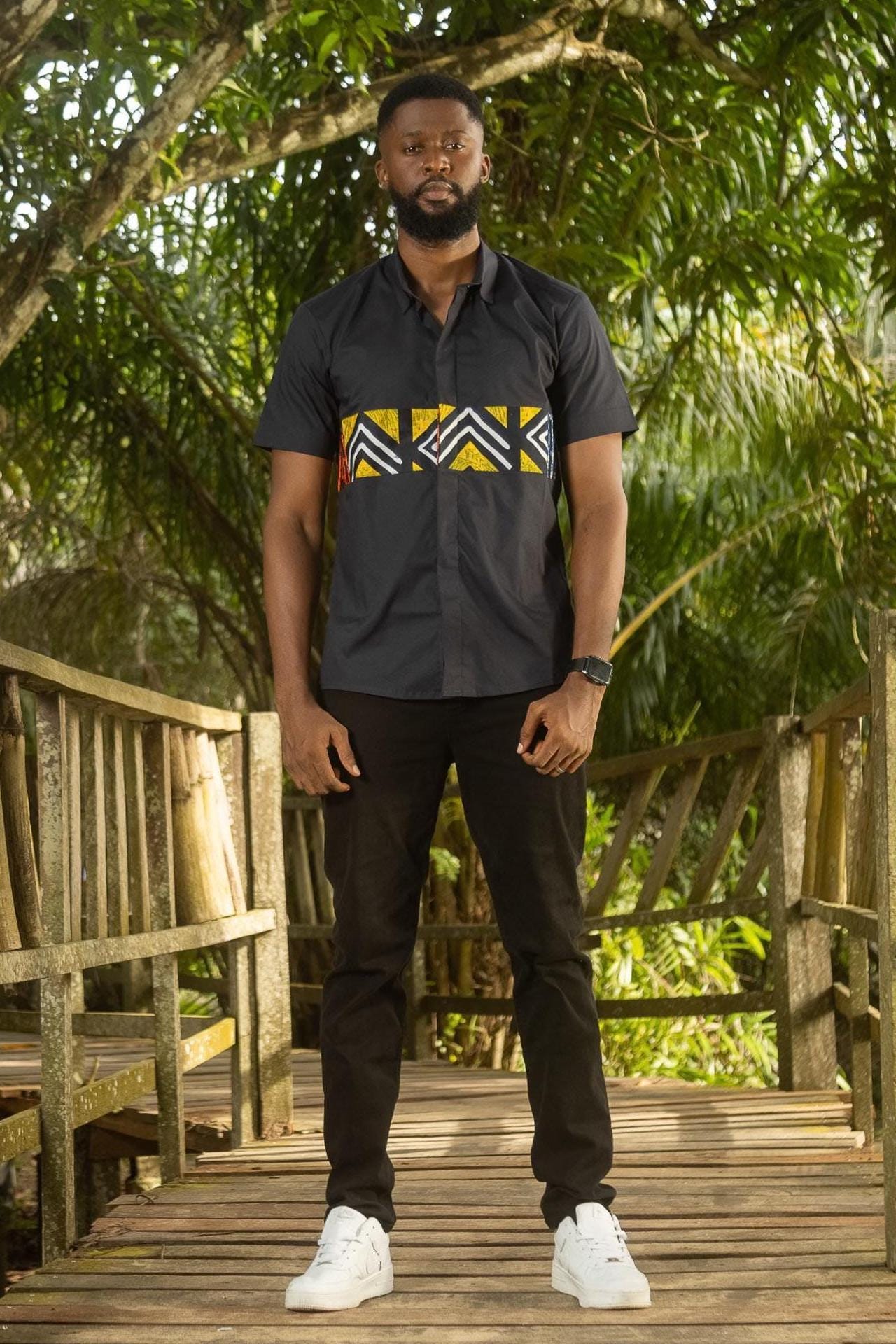 AKINA Ankara Short Sleeve Shirt — African print shirt by Naborhi