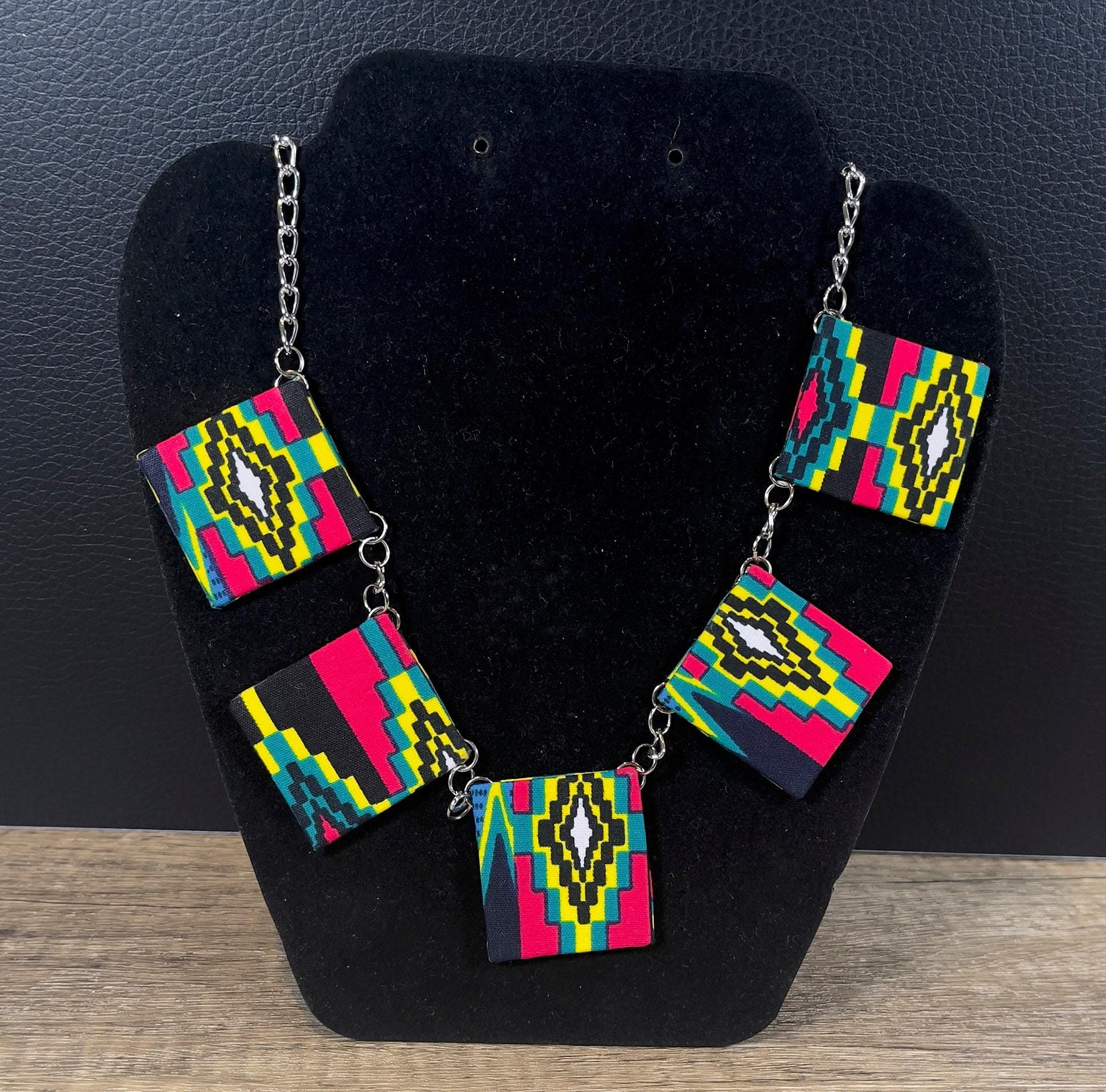 AZIZI Ankara Necklace — African print fashion by Naborhi