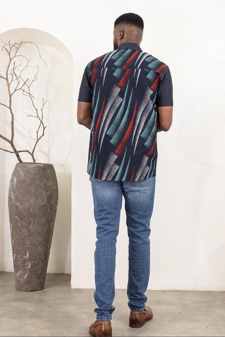 KAZEEM Ankara Shirt — made to order African print shirt | Naborhi