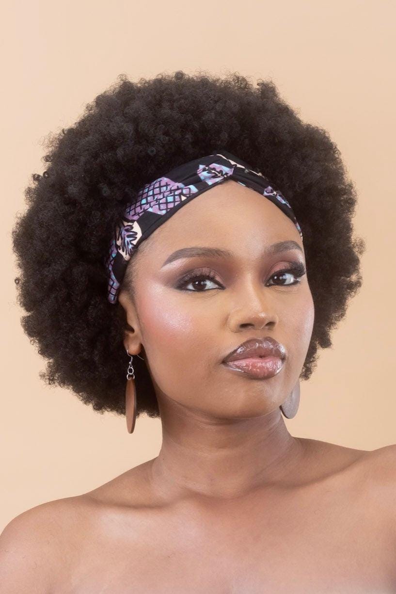 MBALI Ankara Twist Headband detail — handcrafted in Nigeria by Naborhi