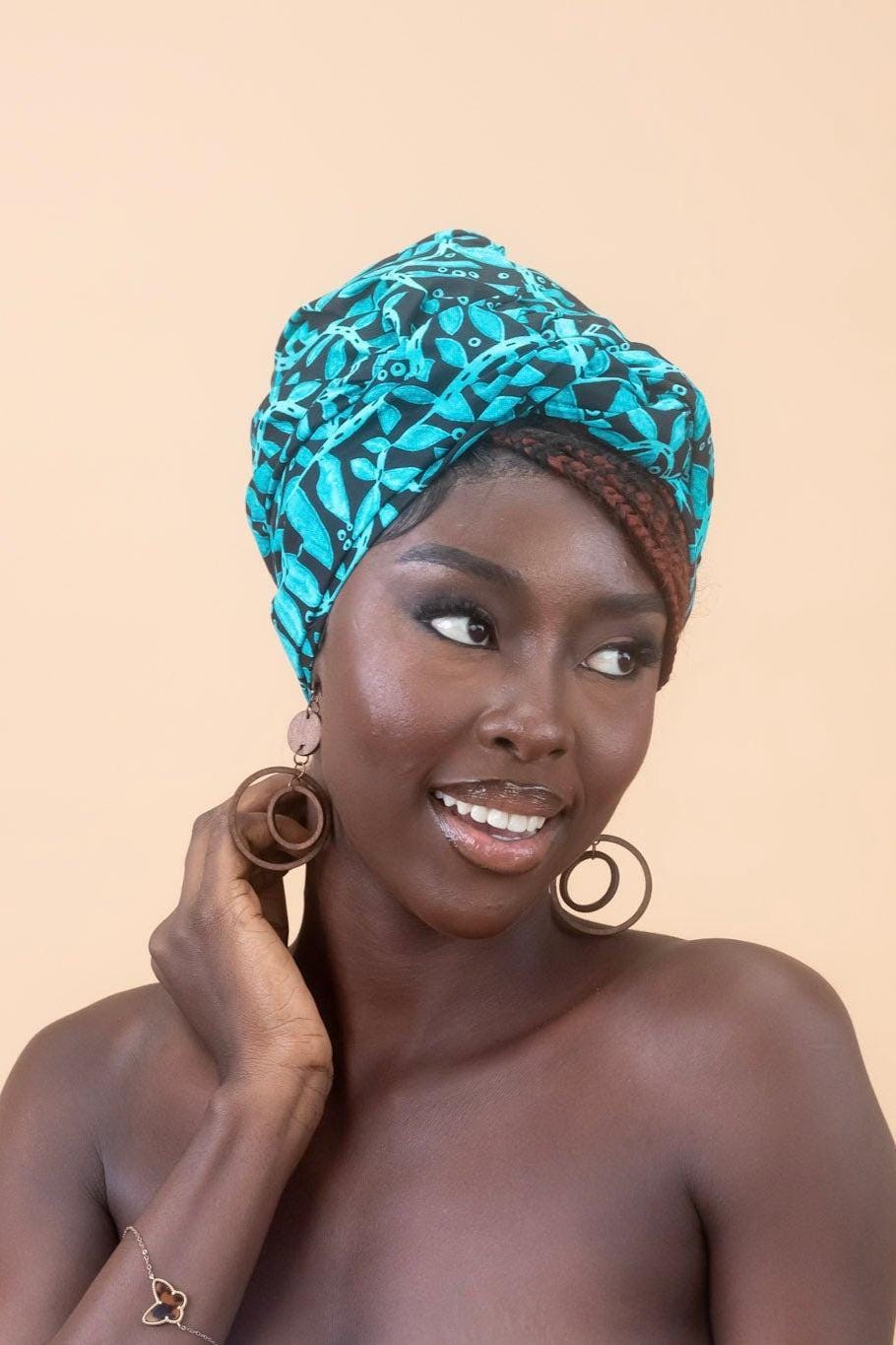 AYANFE Ankara Head Wrap detail — handcrafted in Nigeria by Naborhi