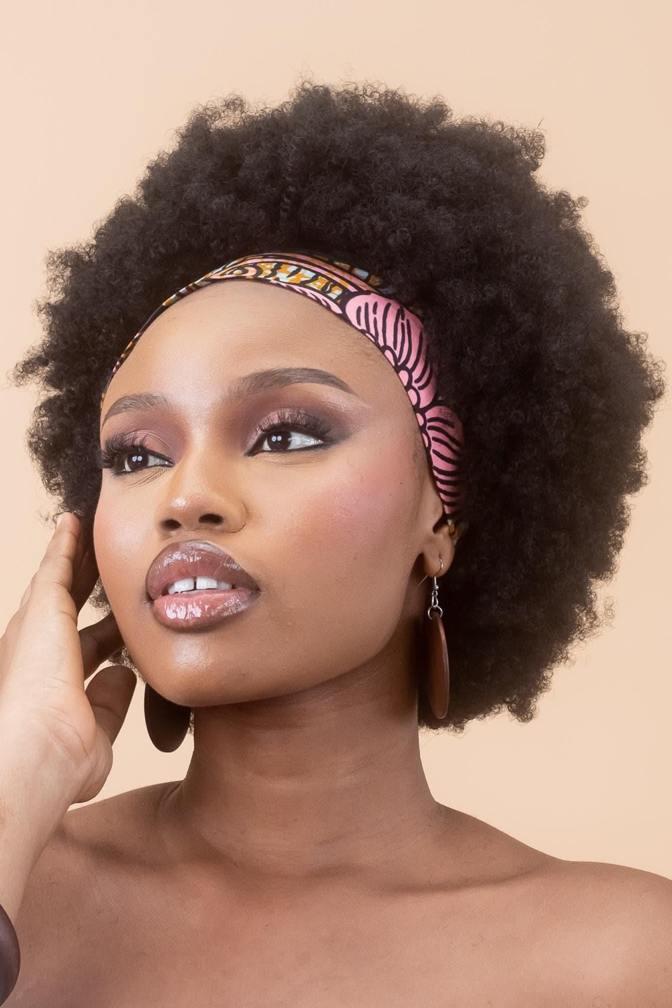 SADE Ankara Classic Headband detail — handcrafted in Nigeria by Naborhi