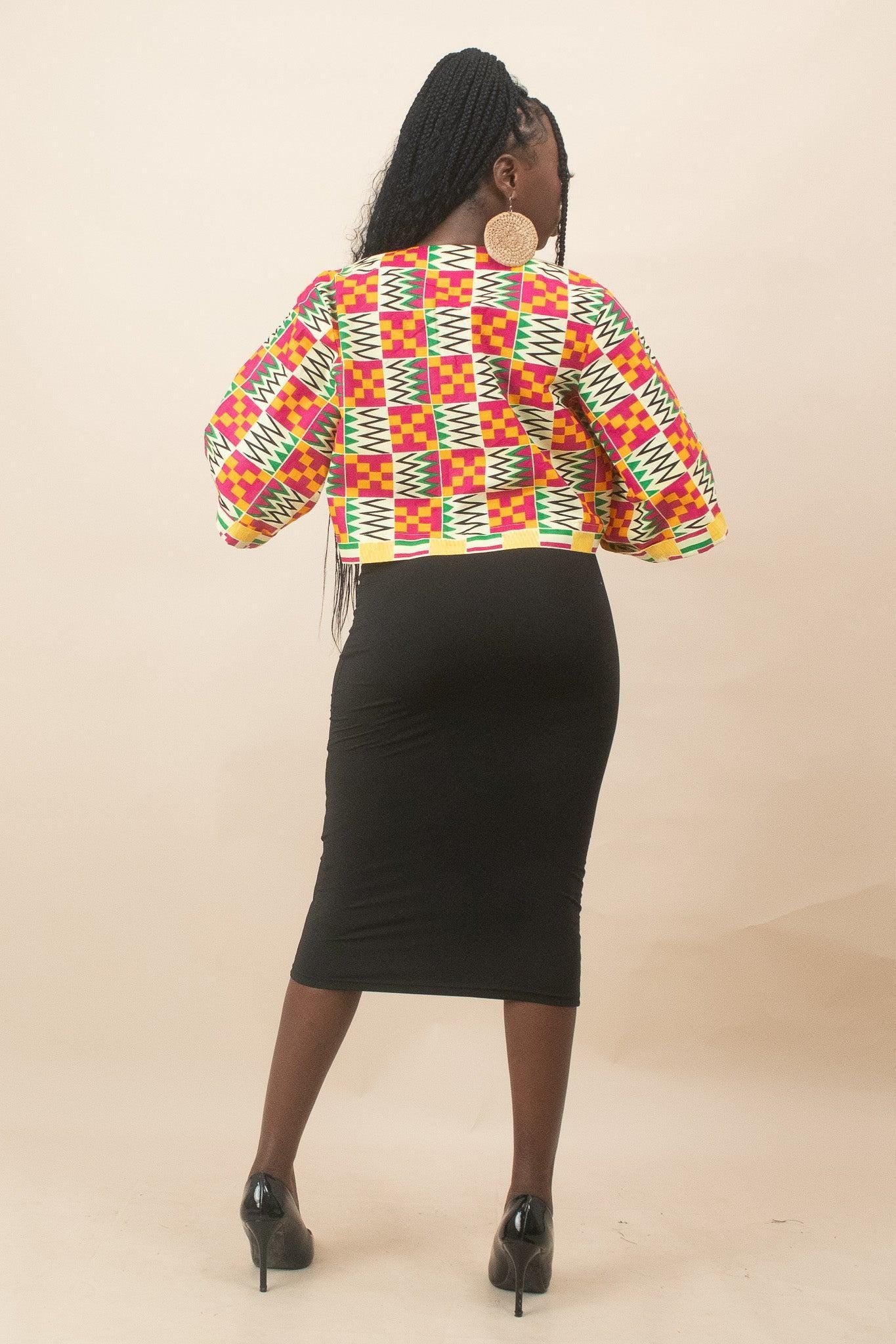 ANOKO Ankara Croped Kimono — made to order African print jacket | Naborhi