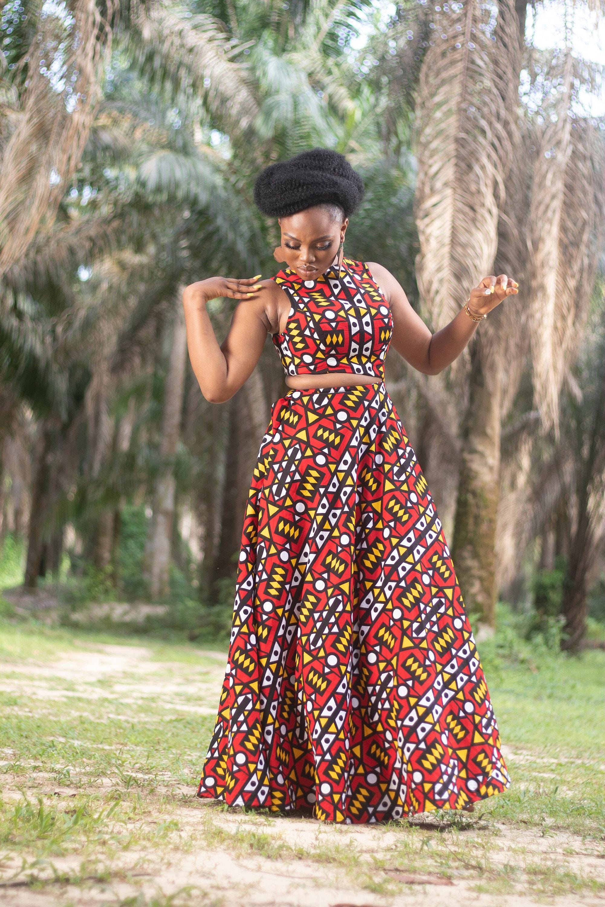 Sample: KAMARI Ankara Maxi Dress - Women (Size UK 10) — women's African print clothing by Naborhi