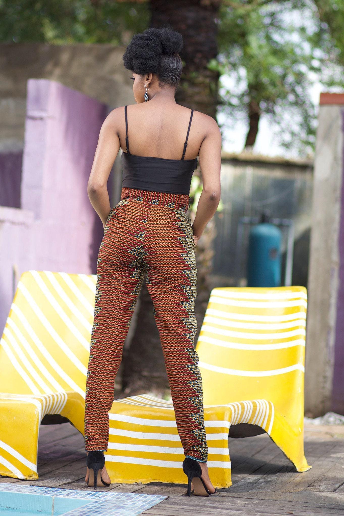 DELE Ankara Slim Fit Trousers — women's African print clothing by Naborhi
