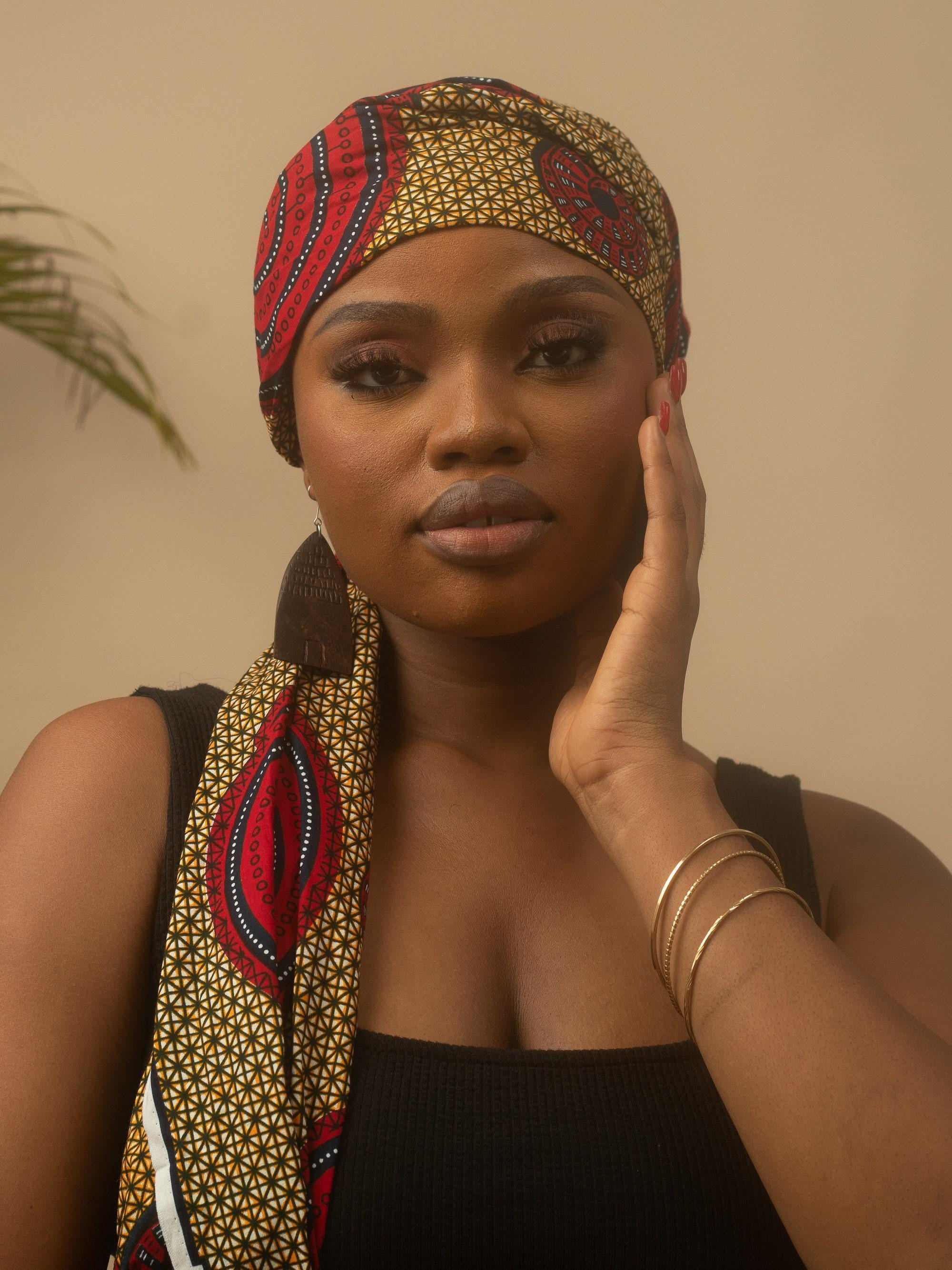 KIANGA Ankara Head Wrap detail — handcrafted in Nigeria by Naborhi