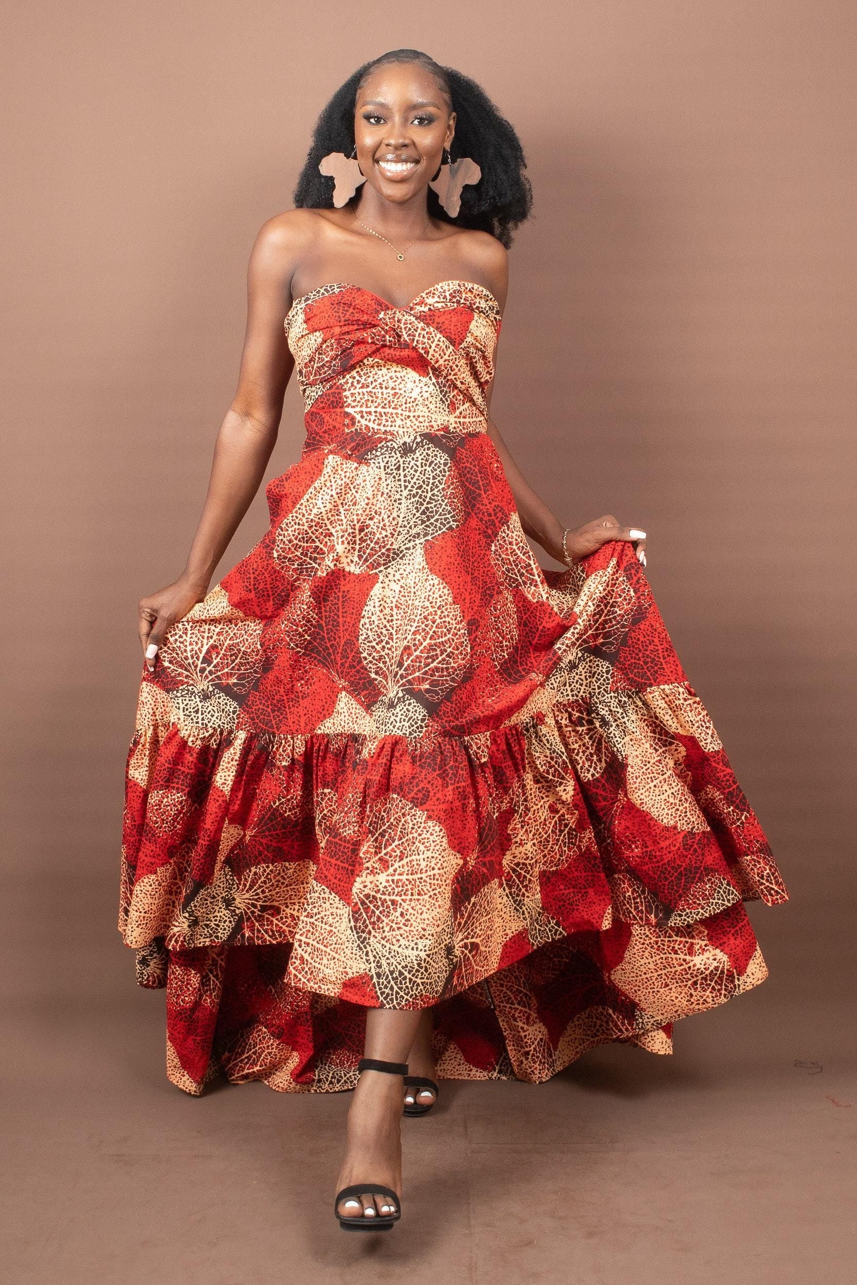 Sample: KABILI Ankara Hi-Low Maxi Dress - Women (Size UK 10) — made to order African print dress | Naborhi