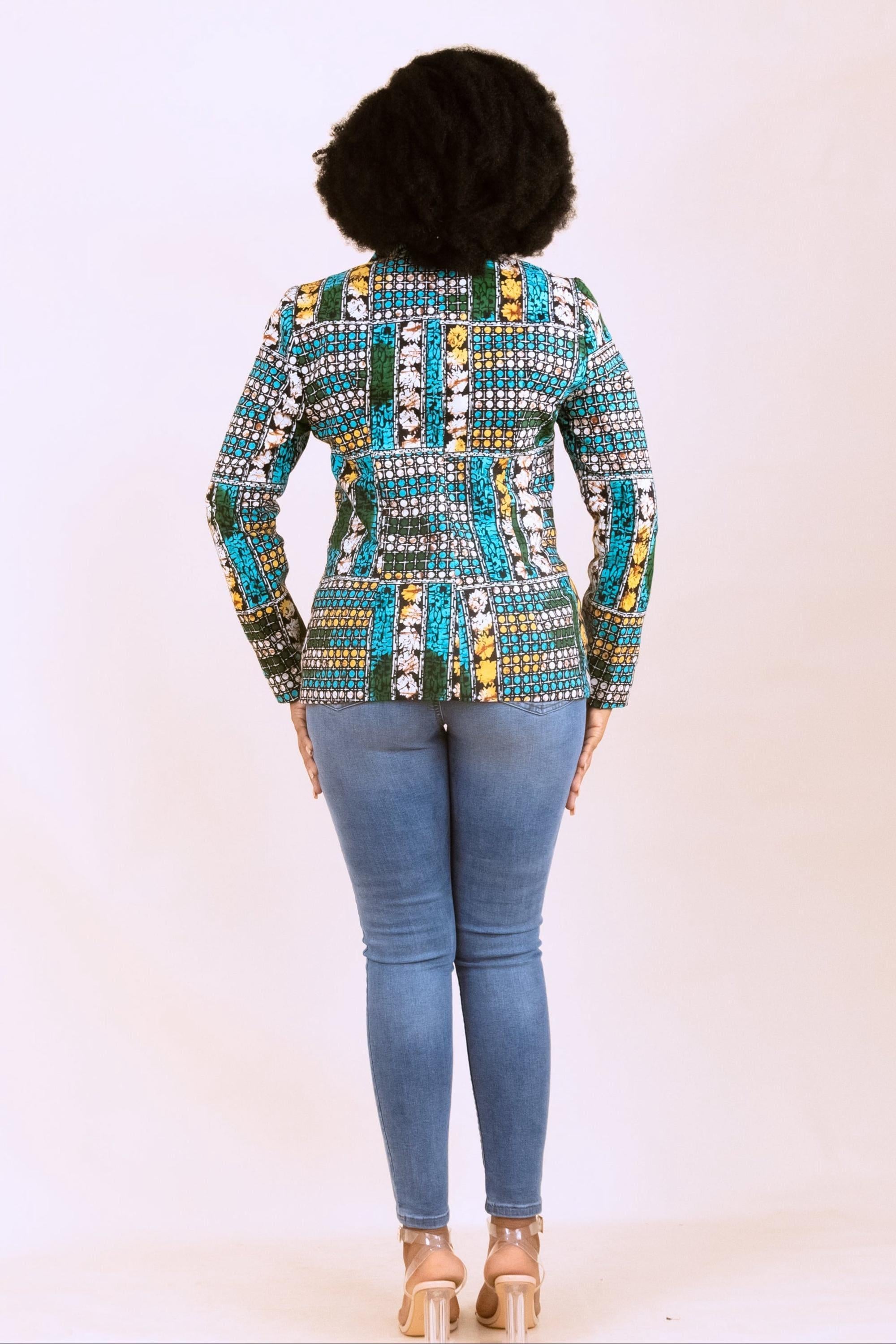MAKEDA Ankara Blazer — women's African print clothing by Naborhi