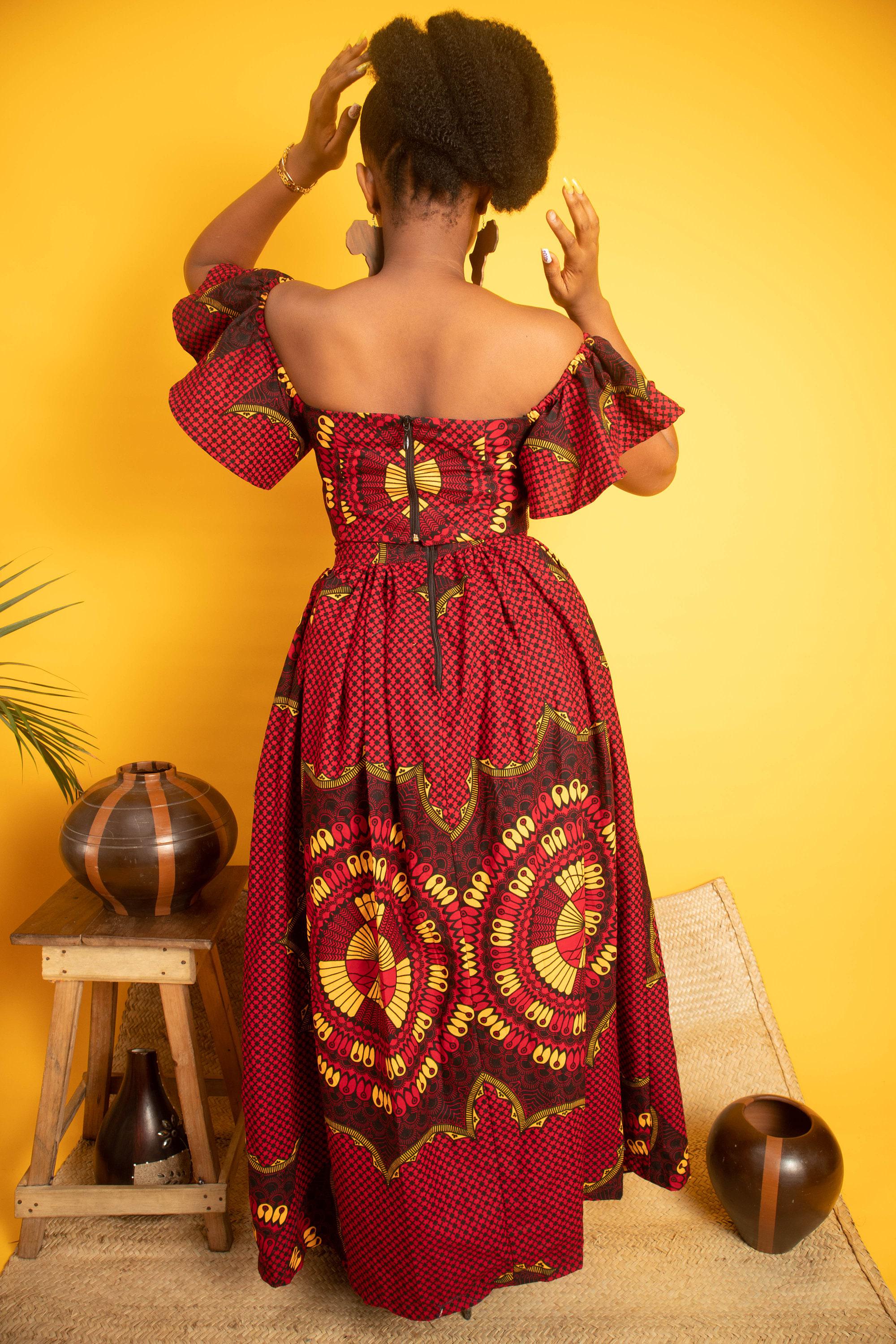 Sample: KADIJA Ankara Maxi Skirt - Women (Size UK 10) detail — handcrafted in Nigeria by Naborhi