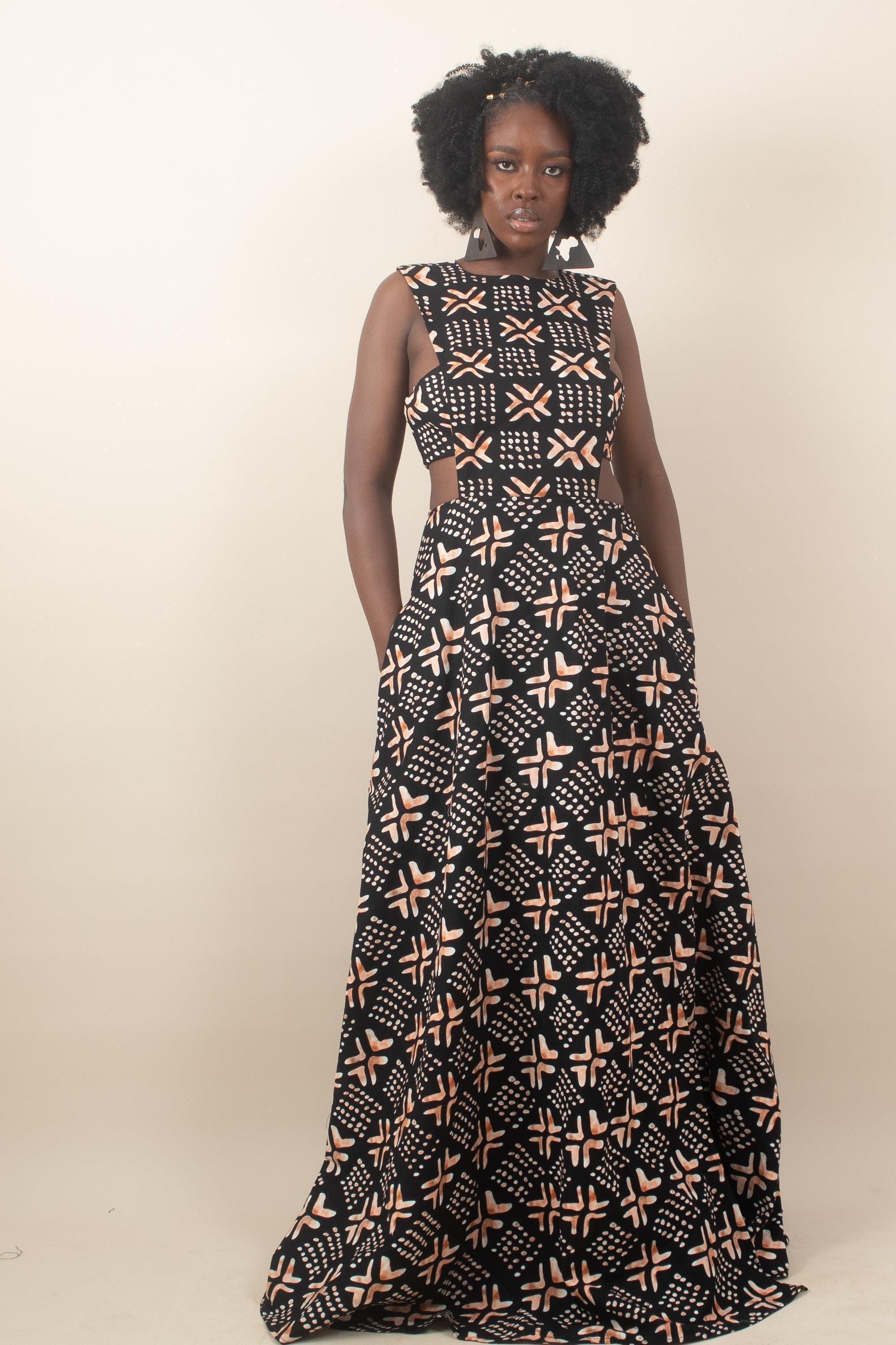 Sample: ALUNA Ankara Maxi Dress - Women (Size UK 10) — African print dress by Naborhi