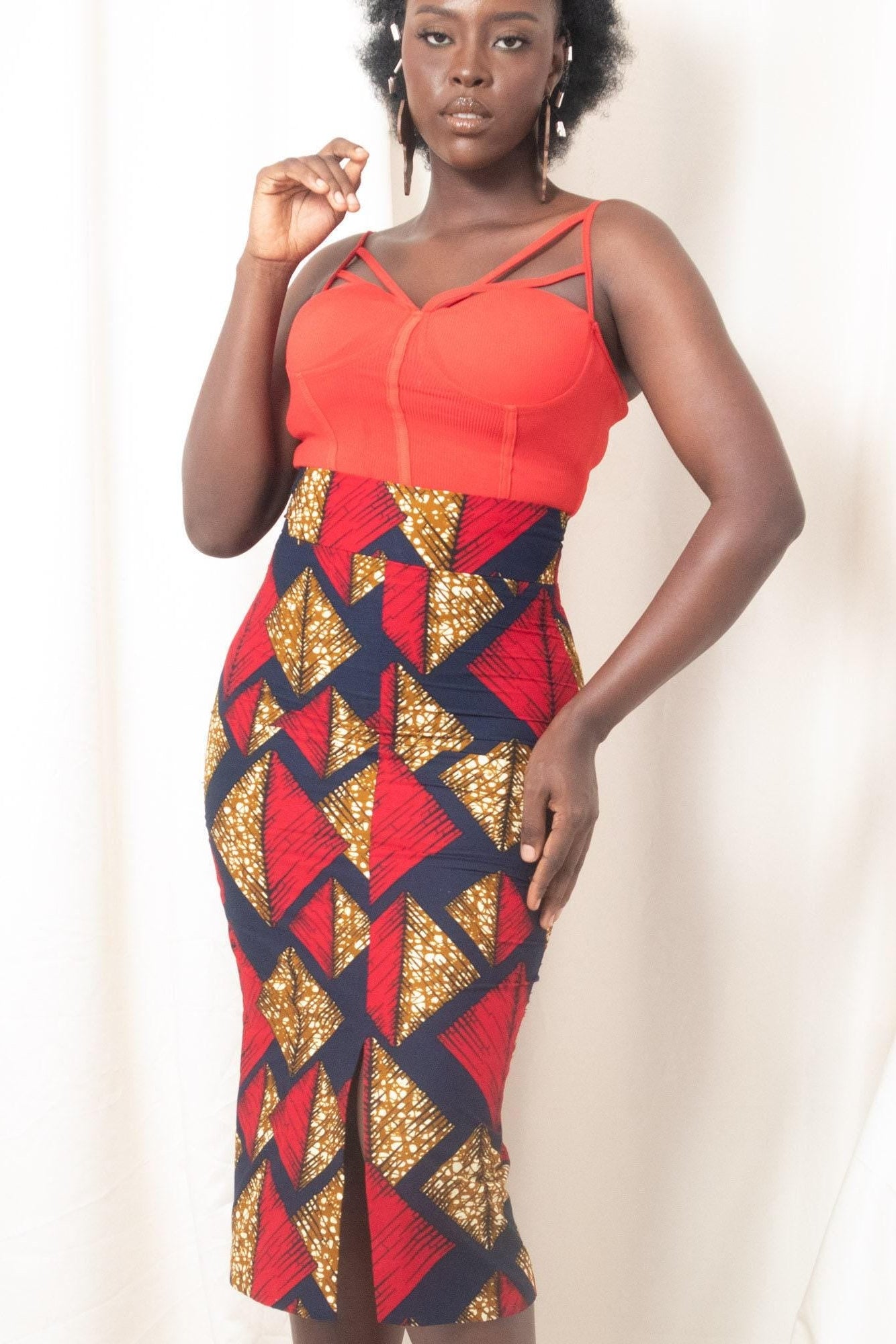 KURON Ankara Pencil Skirt — African print skirt by Naborhi