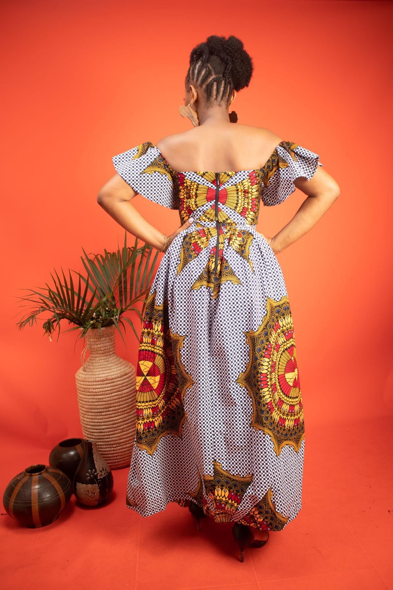 Sample: KEASHA Ankara Maxi Skirt - Women (Size UK 10) — women's African print clothing by Naborhi