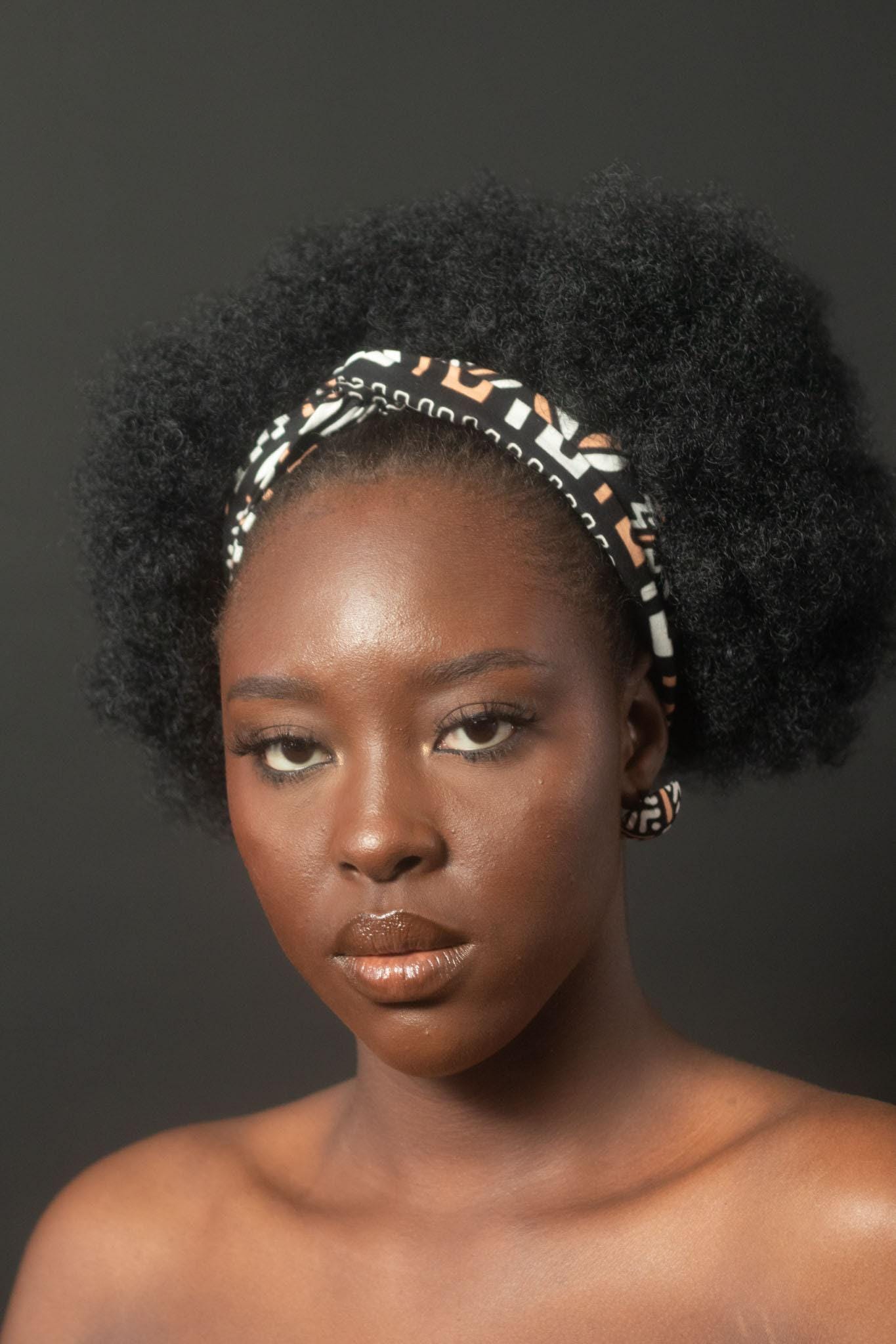 NANA Ankara Knot Front Headband detail — handcrafted in Nigeria by Naborhi