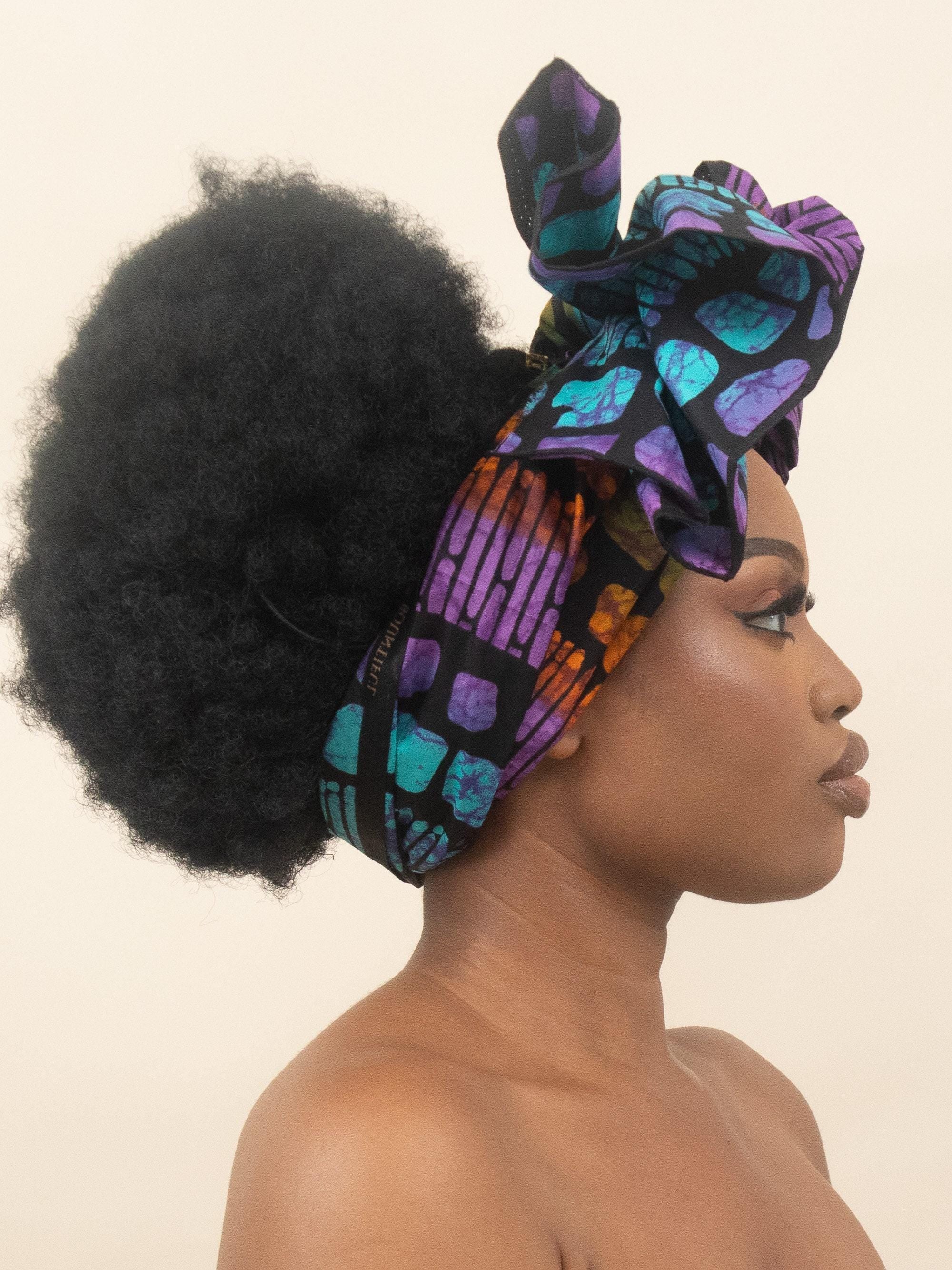 ODOSA Ankara Head Wrap detail — handcrafted in Nigeria by Naborhi