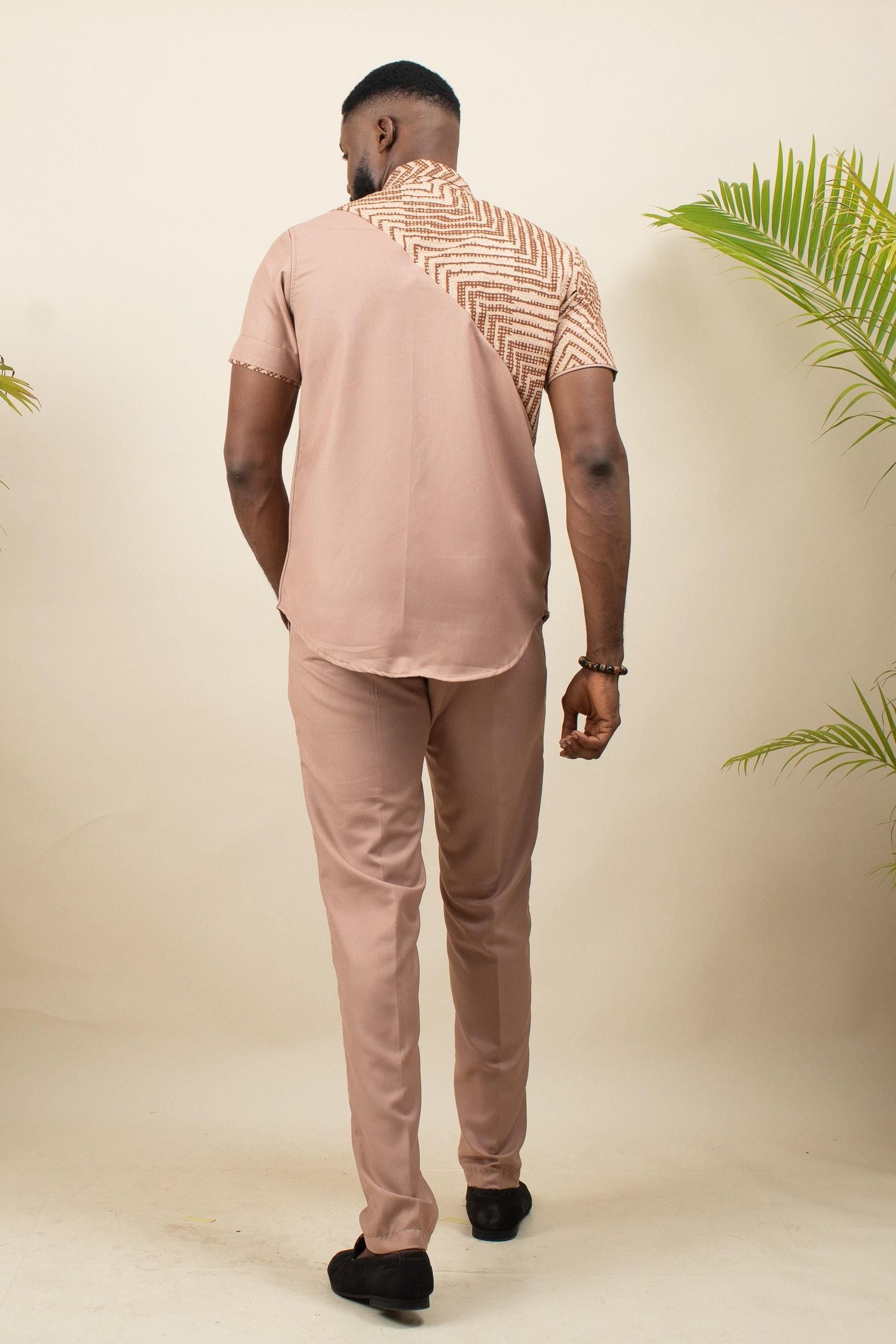 KANI African Senator Suit detail — handcrafted in Nigeria by Naborhi