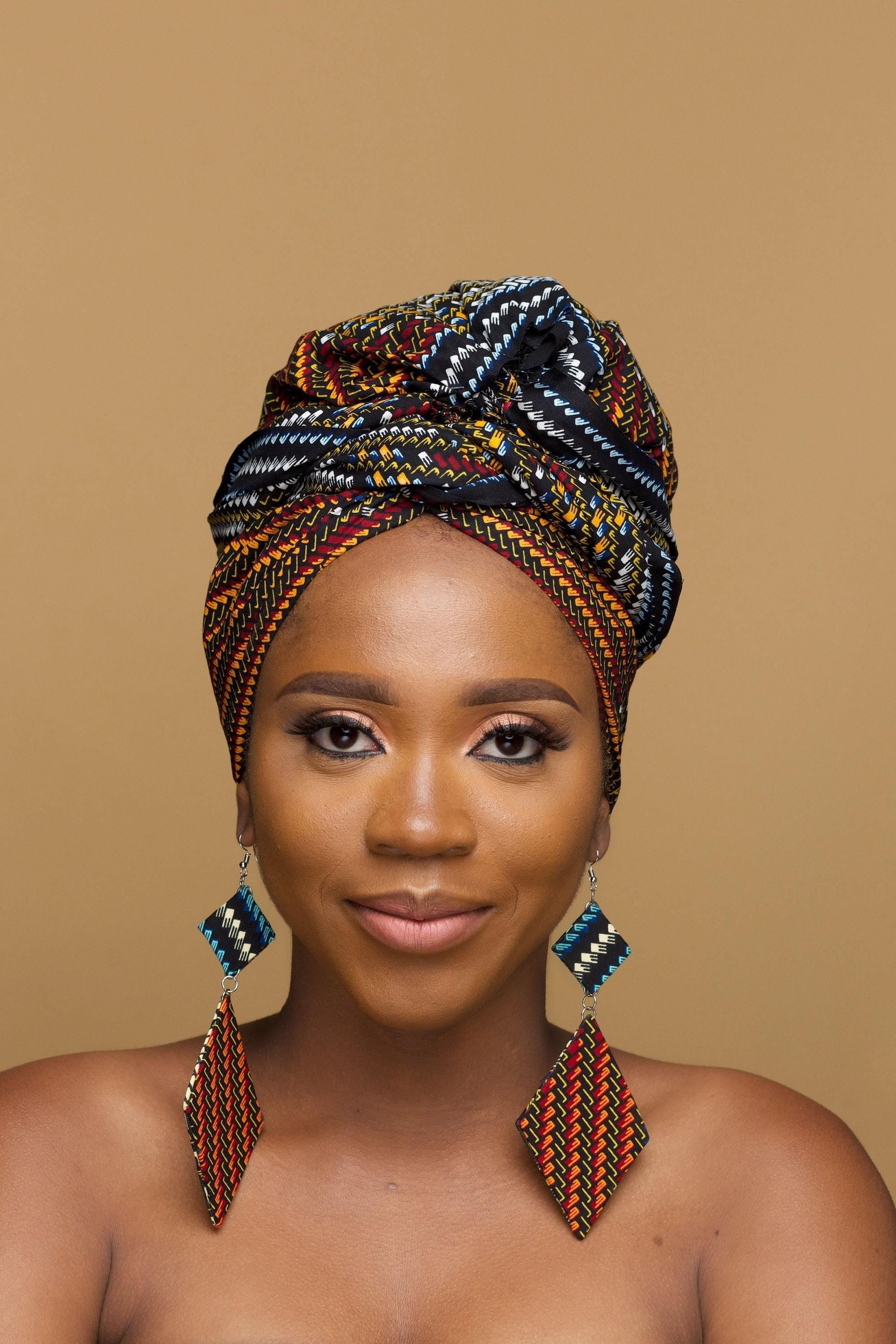 DELE Ankara Head Wrap detail — handcrafted in Nigeria by Naborhi