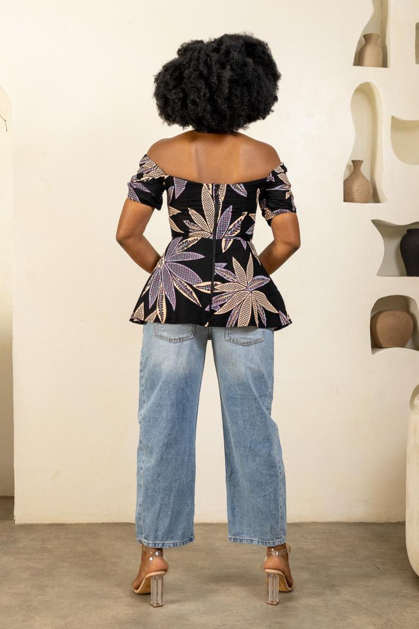 MBALI Ankara Short Sleeve Top — made to order African print top | Naborhi