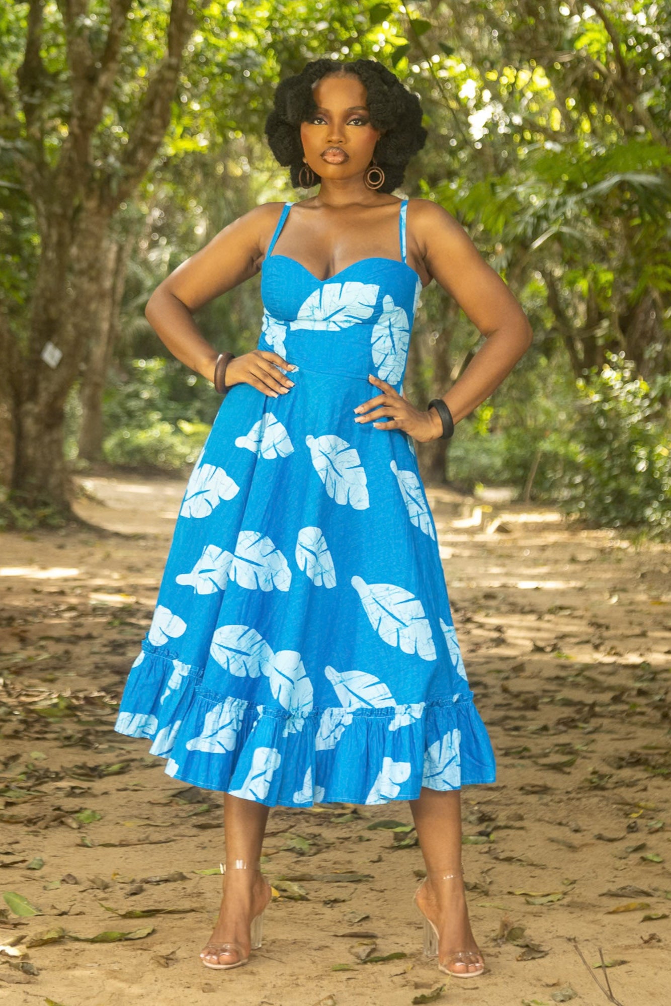RUWA – Ankara African Print Midi Summer Dress