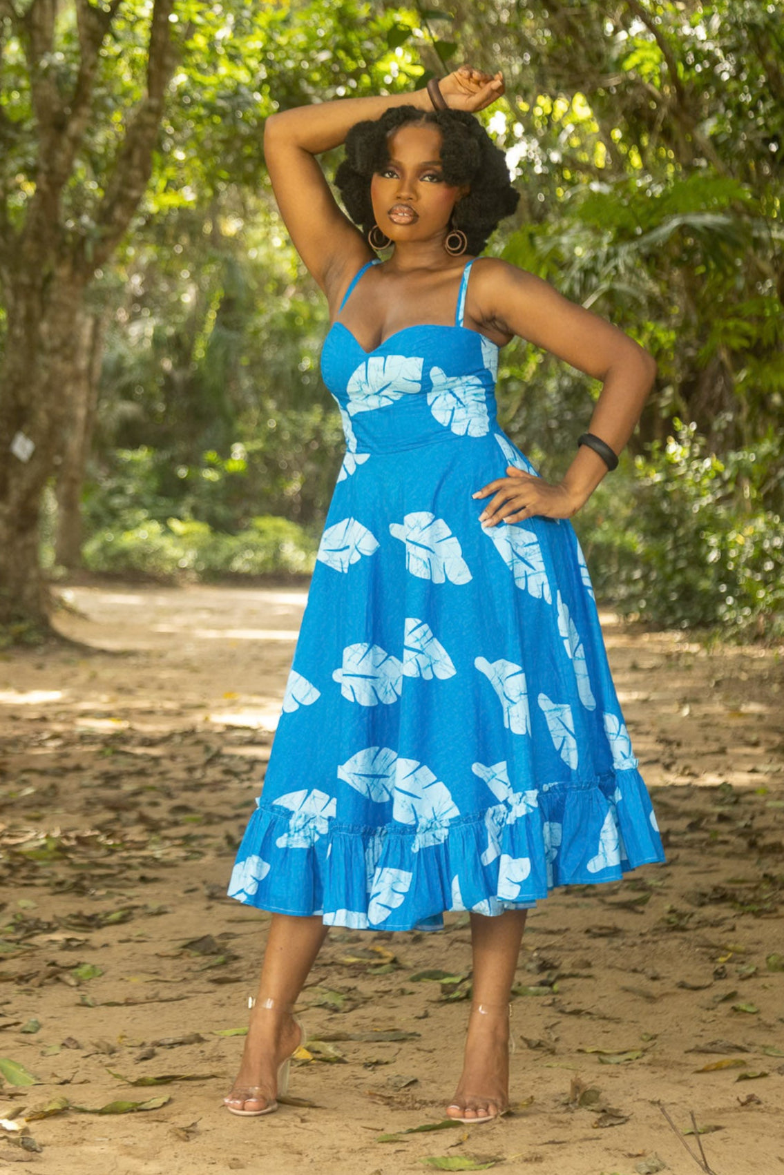 RUWA – Ankara African Print Midi Summer Dress