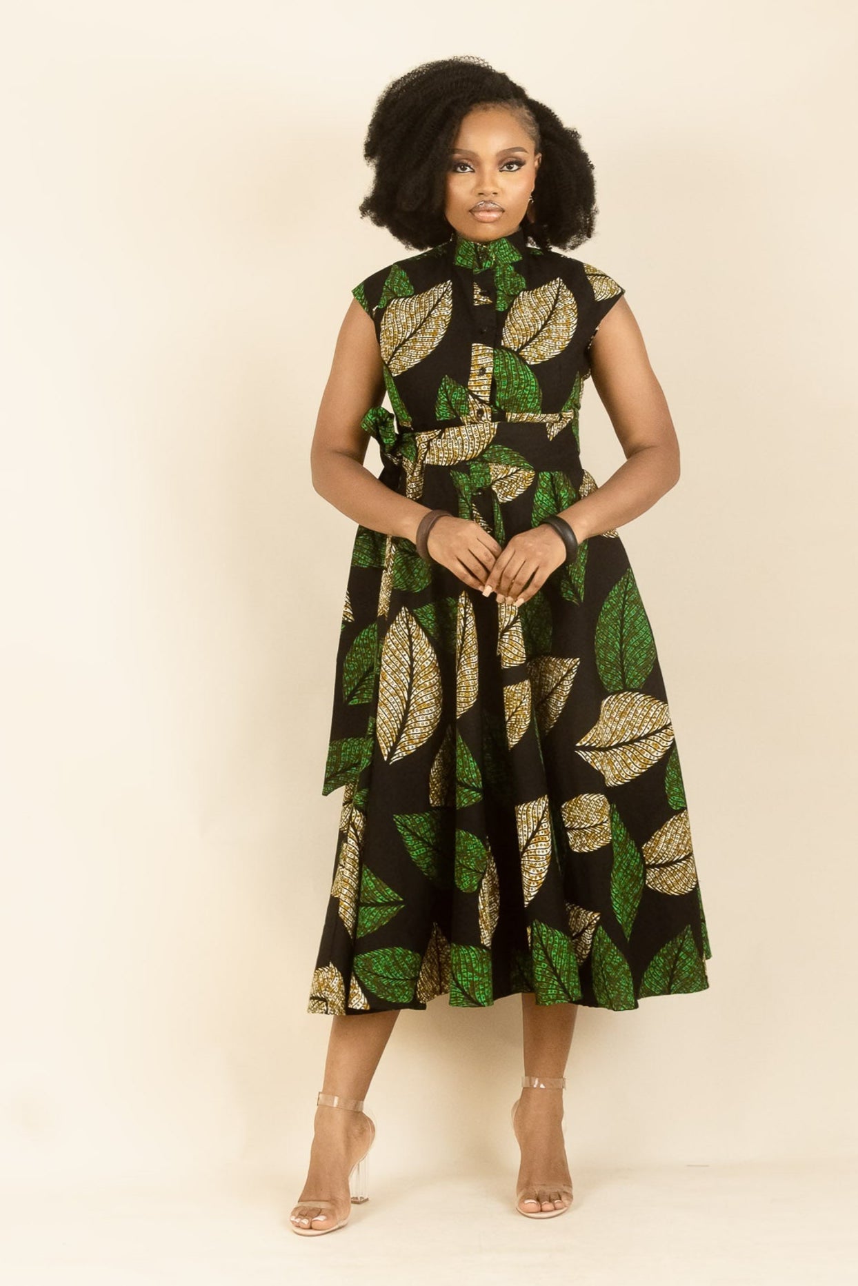 UZIMA – Ankara African Print Shirt Dress