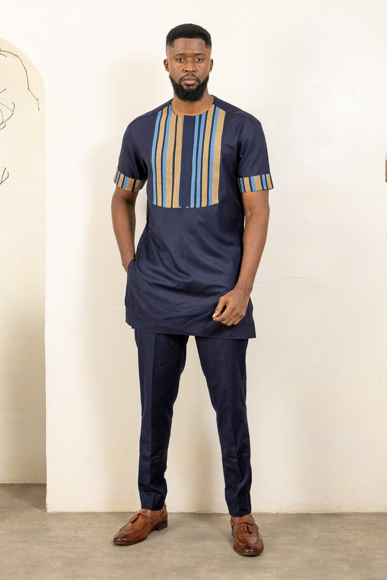 Mansa Aso Oke Suit — handwoven African suit by Naborhi