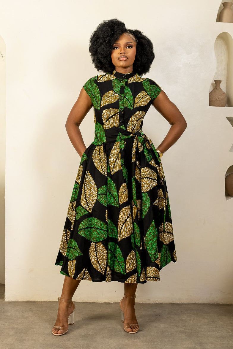 UZIMA Ankara Shirt Dress — African print dress by Naborhi