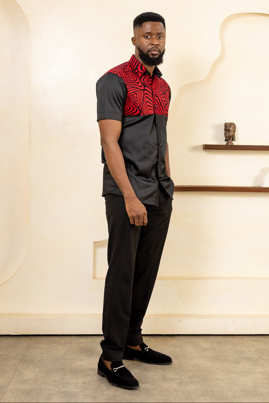 ASA Short Sleeve Ankara Shirt