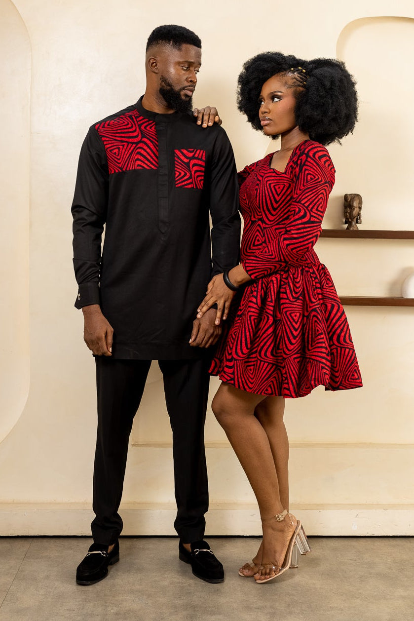 ASA Ankara Long Sleeve Mini Dress - Women
