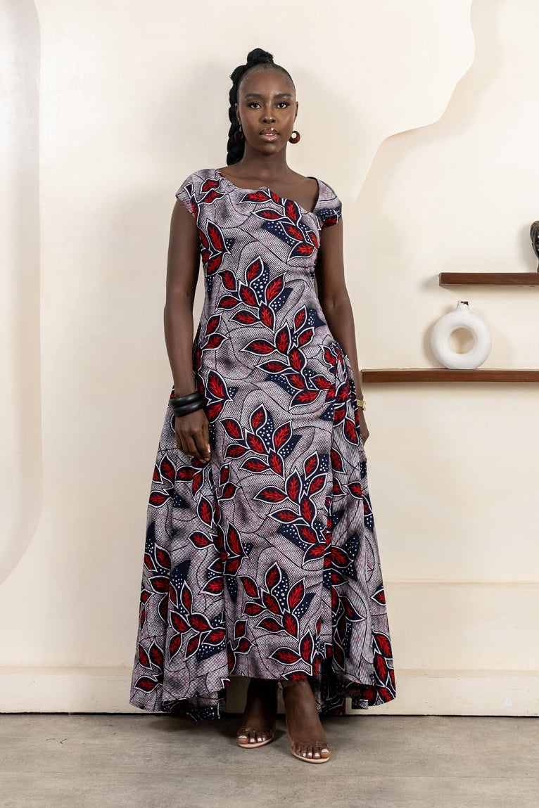 SENI Ankara Midi Dress - Women