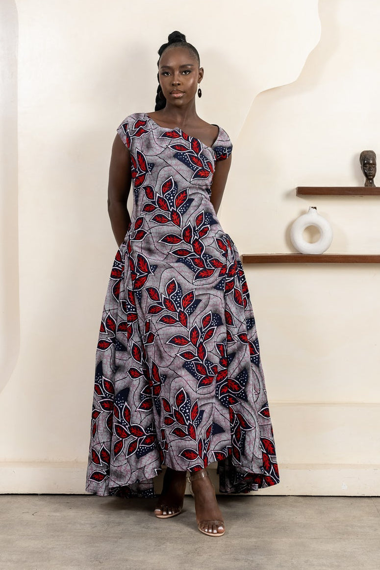 SENI Ankara Midi Dress - Women