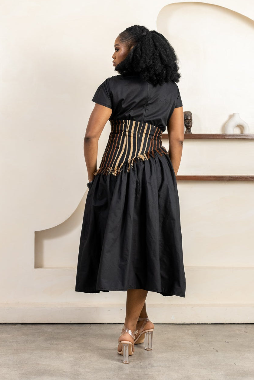 LAYO Ankara Corset Midi Dress - Women