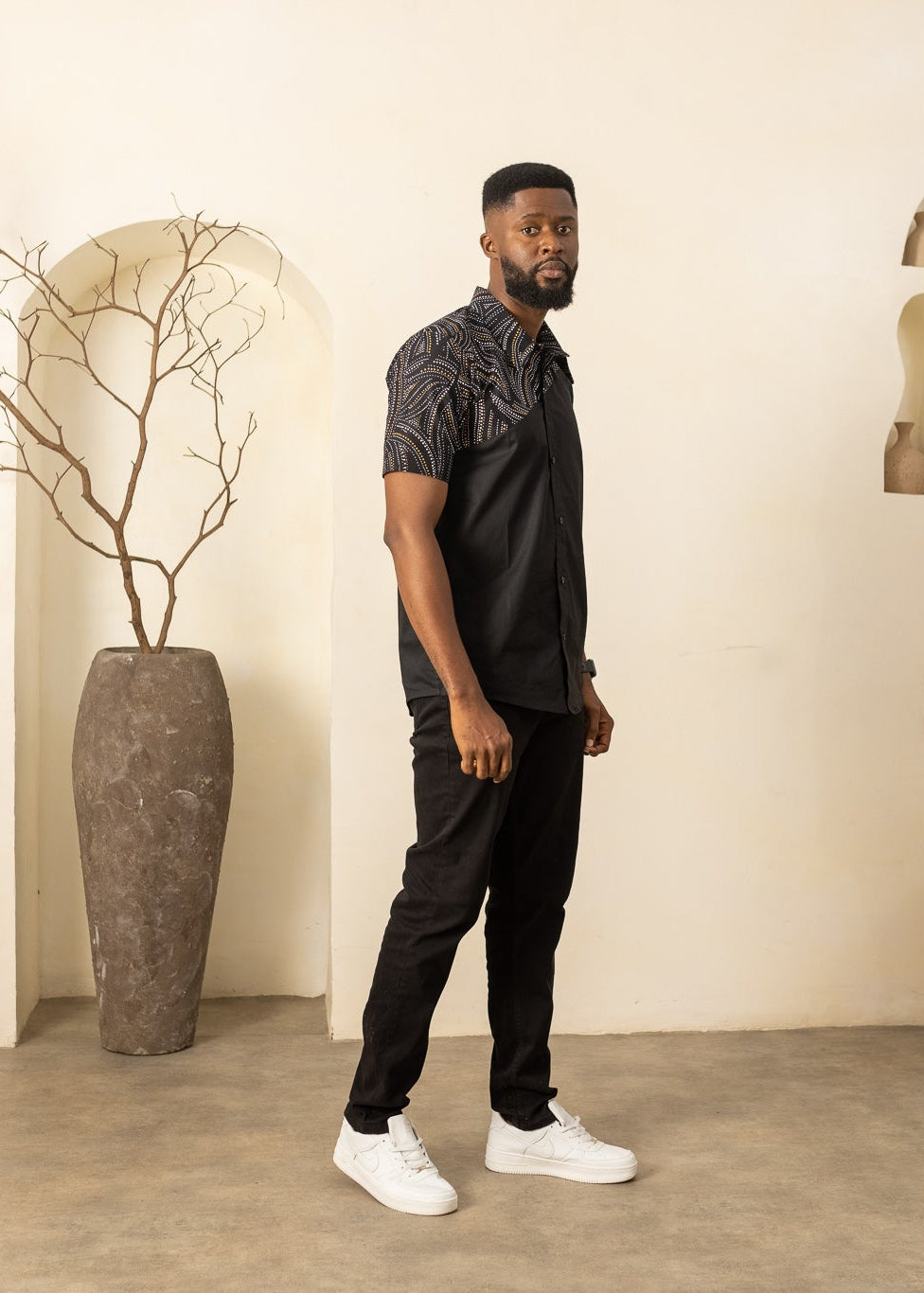 ENITAN – Ankara African Print Short Sleeve Shirt