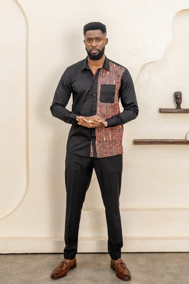 AMANI LONG SLEEVE – Ankara African Print Shirt