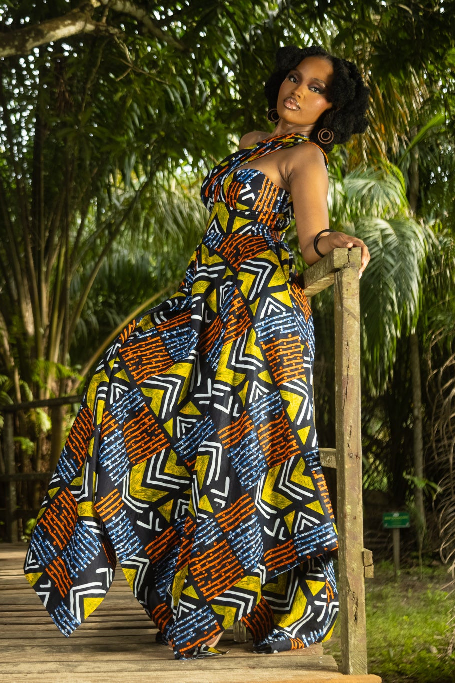 AKINA – Ankara African Print Handkerchief Maxi Dress