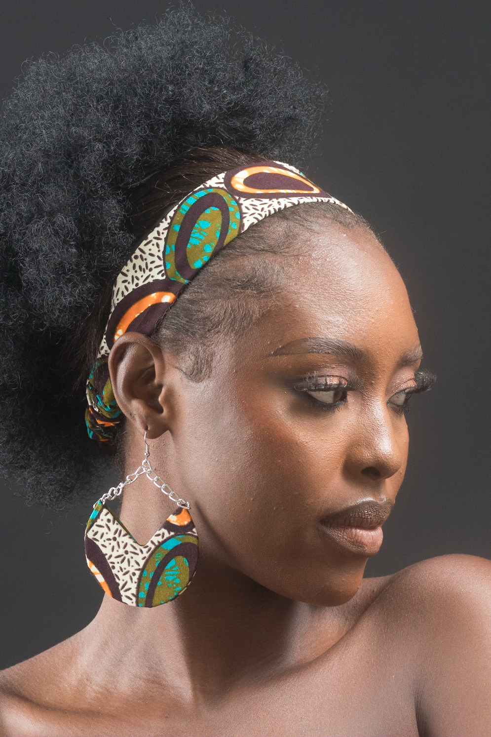 ADEBIYI African Print Ankara Chain Earrings
