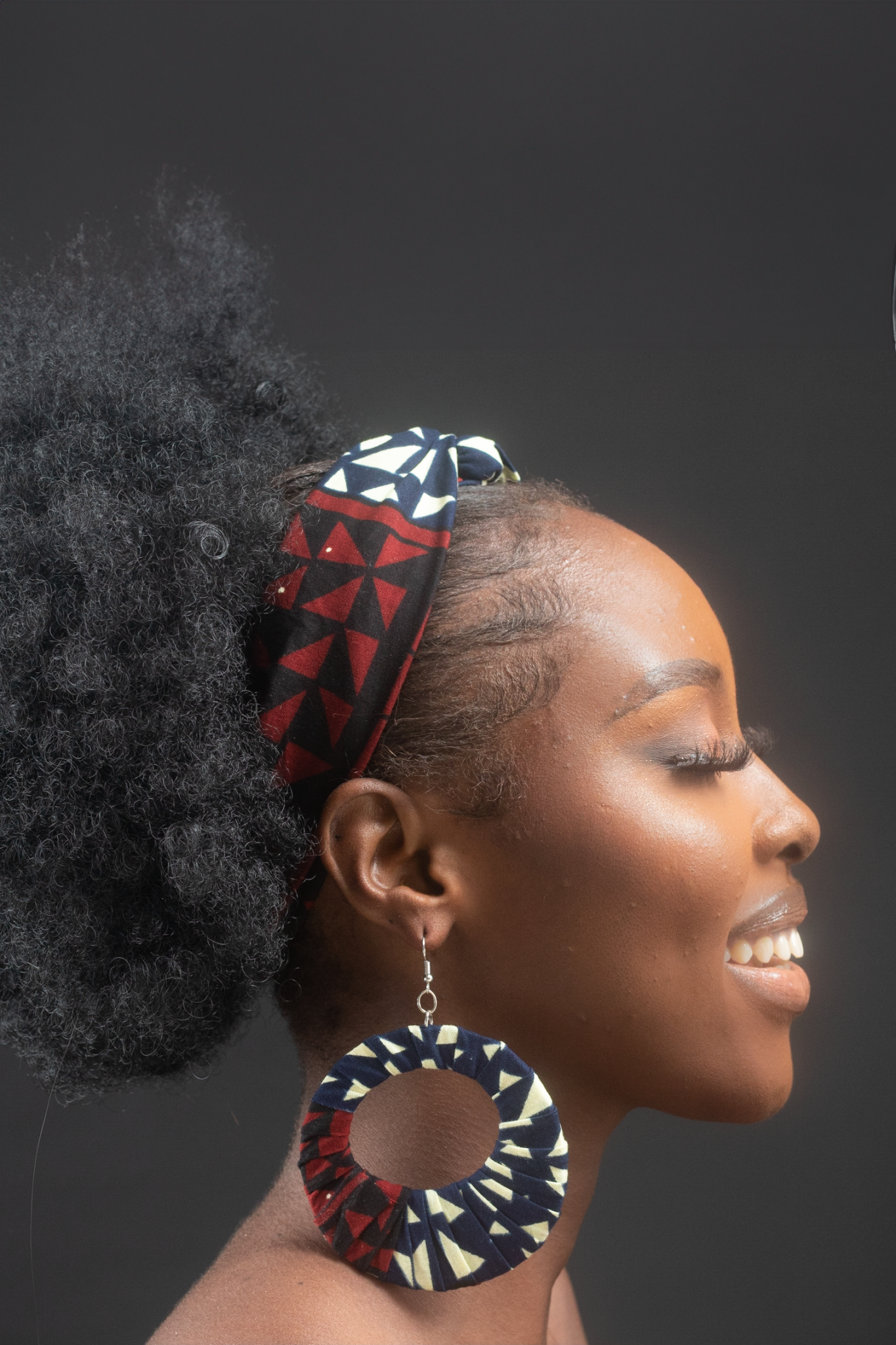 ADELOLA African Print Ankara Hoop Earrings