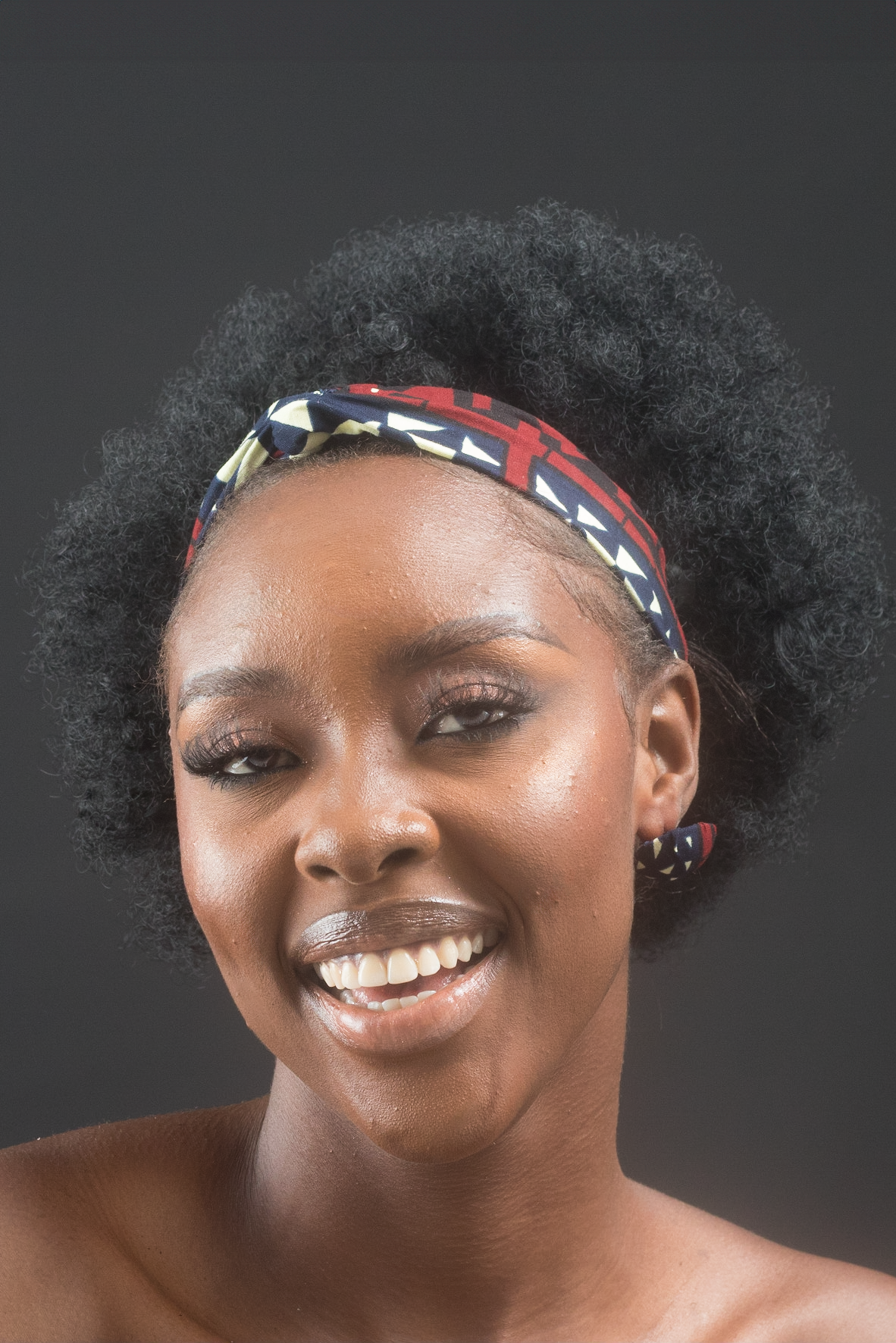 ADELOLA African Print Ankara Button Earrings
