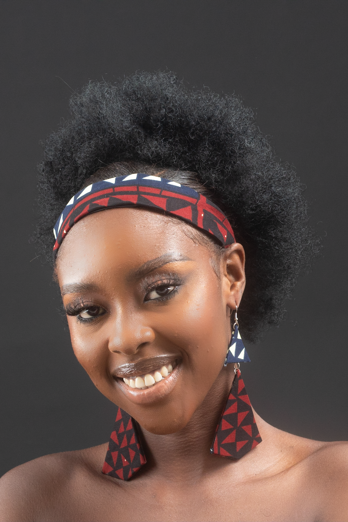 ADELOLA African Print Ankara Diamond Earrings