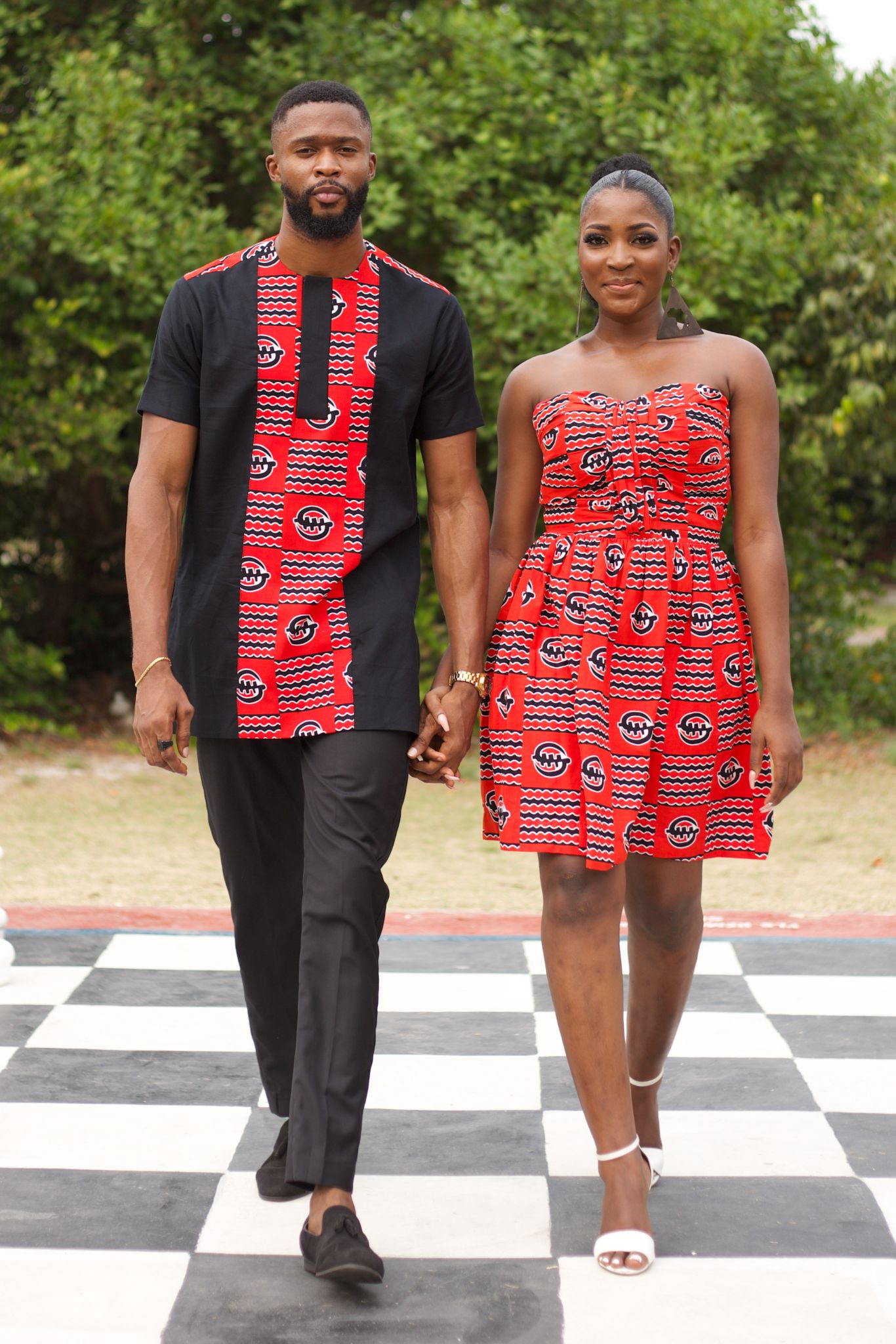 JELA African Print Ankara Mini Dress