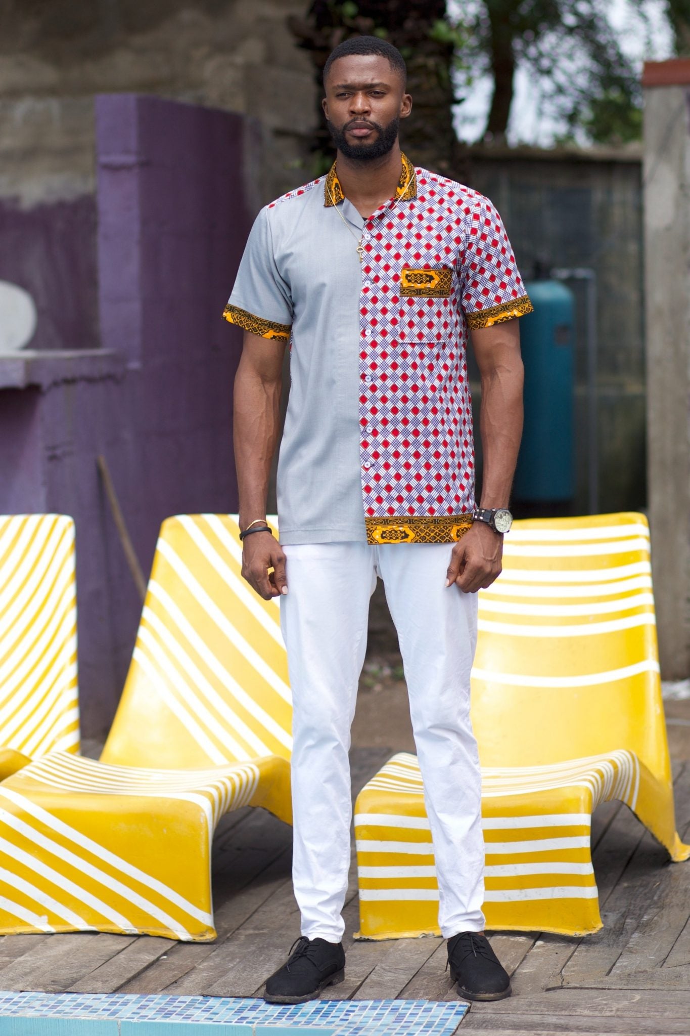 AYANDA Ankara Mens Shirt
