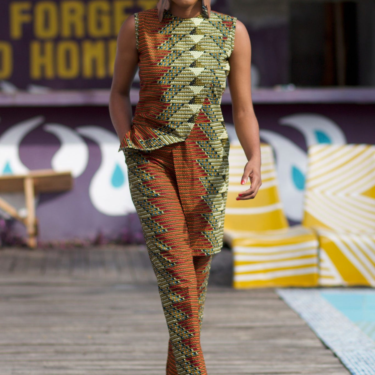ankara dress styles for ladies Dele Sleeveless Tunic Top summer savings