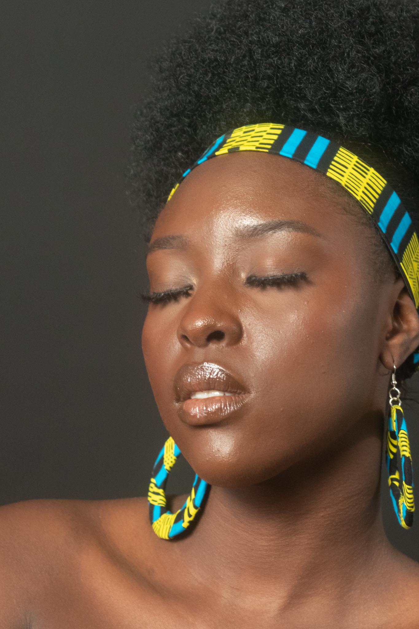AJANI African Print Ankara Plain Headband