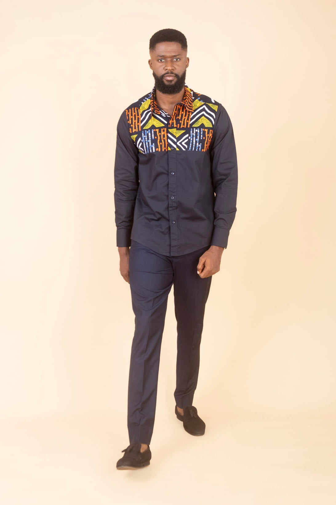 AKINA – Ankara African Print Long Sleeves Shirt