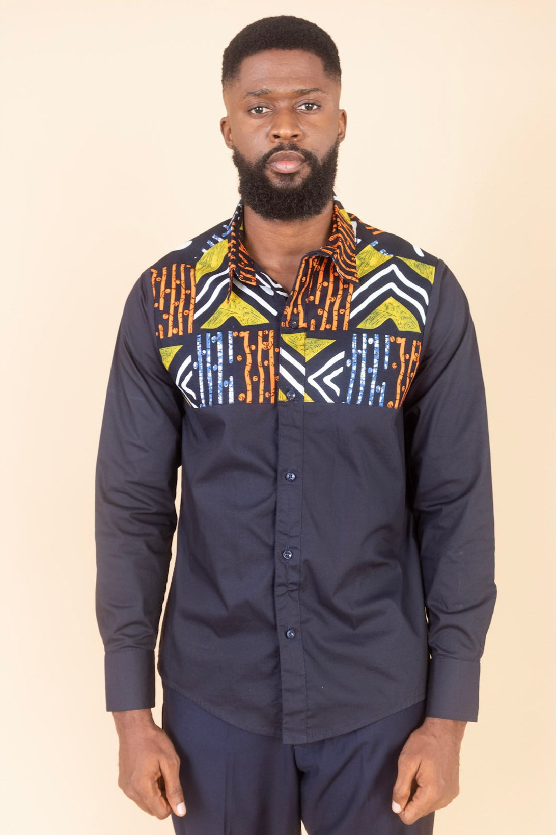 AKINA – Ankara African Print Long Sleeves Shirt