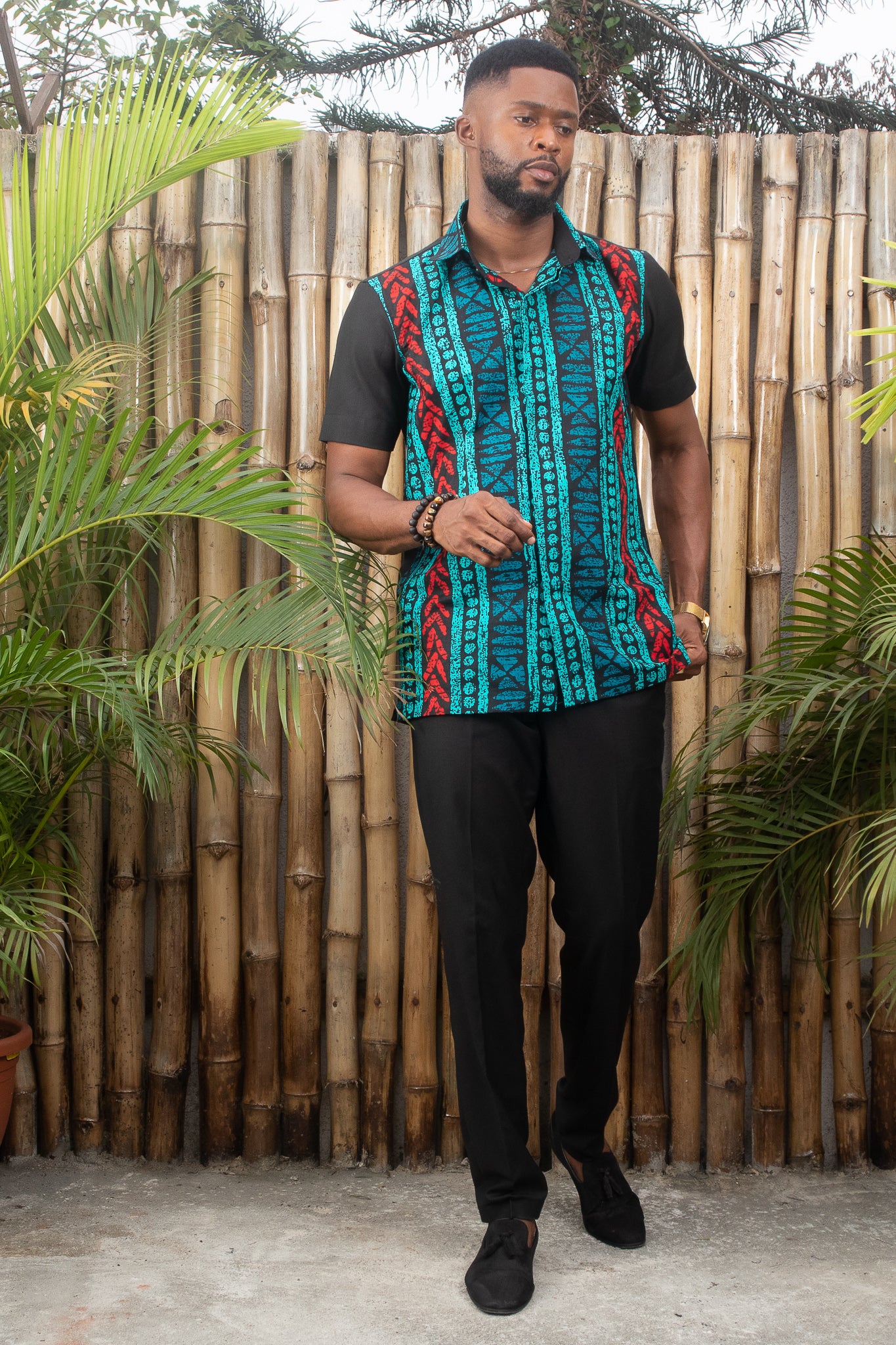 AKONI African Print Ankara Shirt