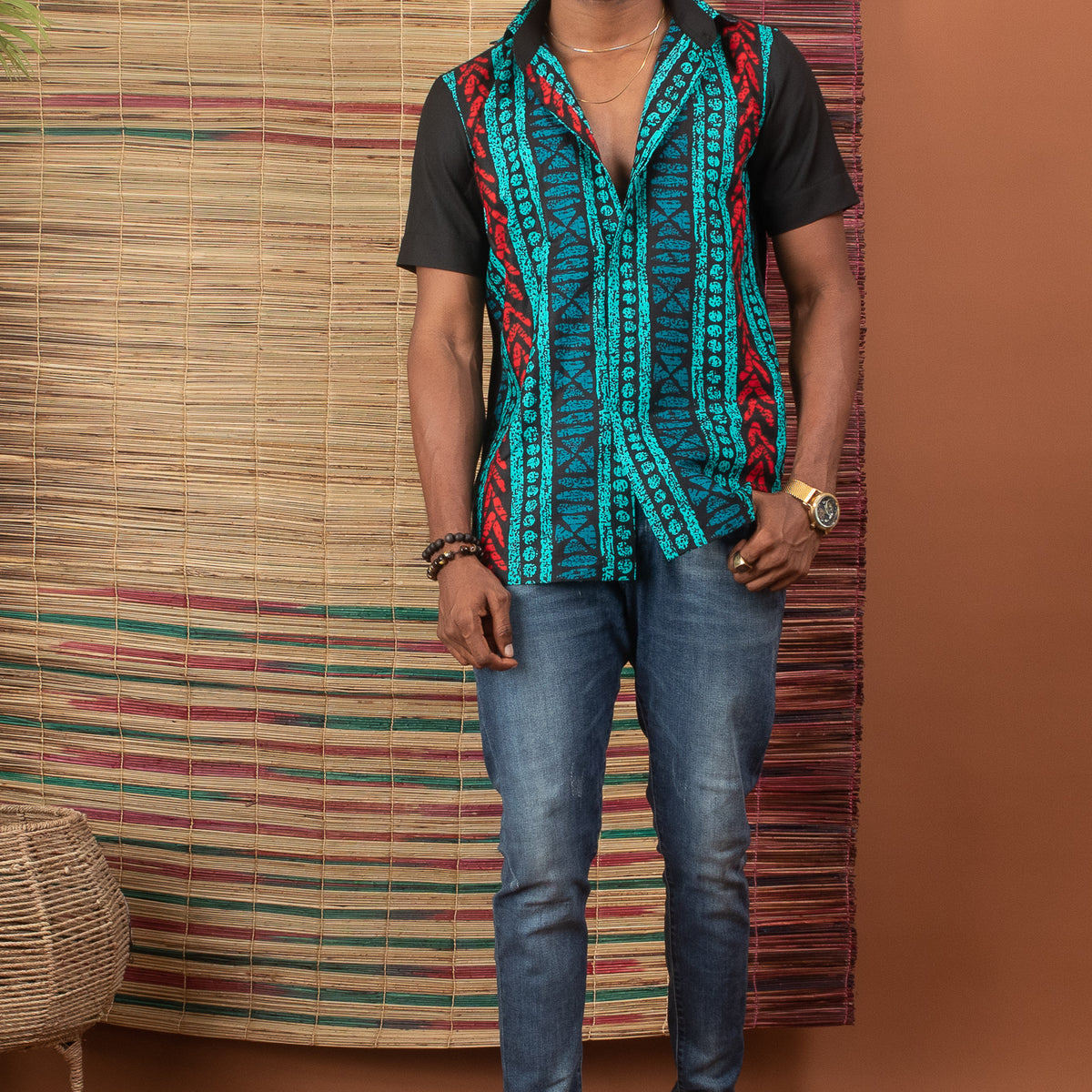 AKONI Ankara Shirt | African Print Men's Shirt | Naborhi