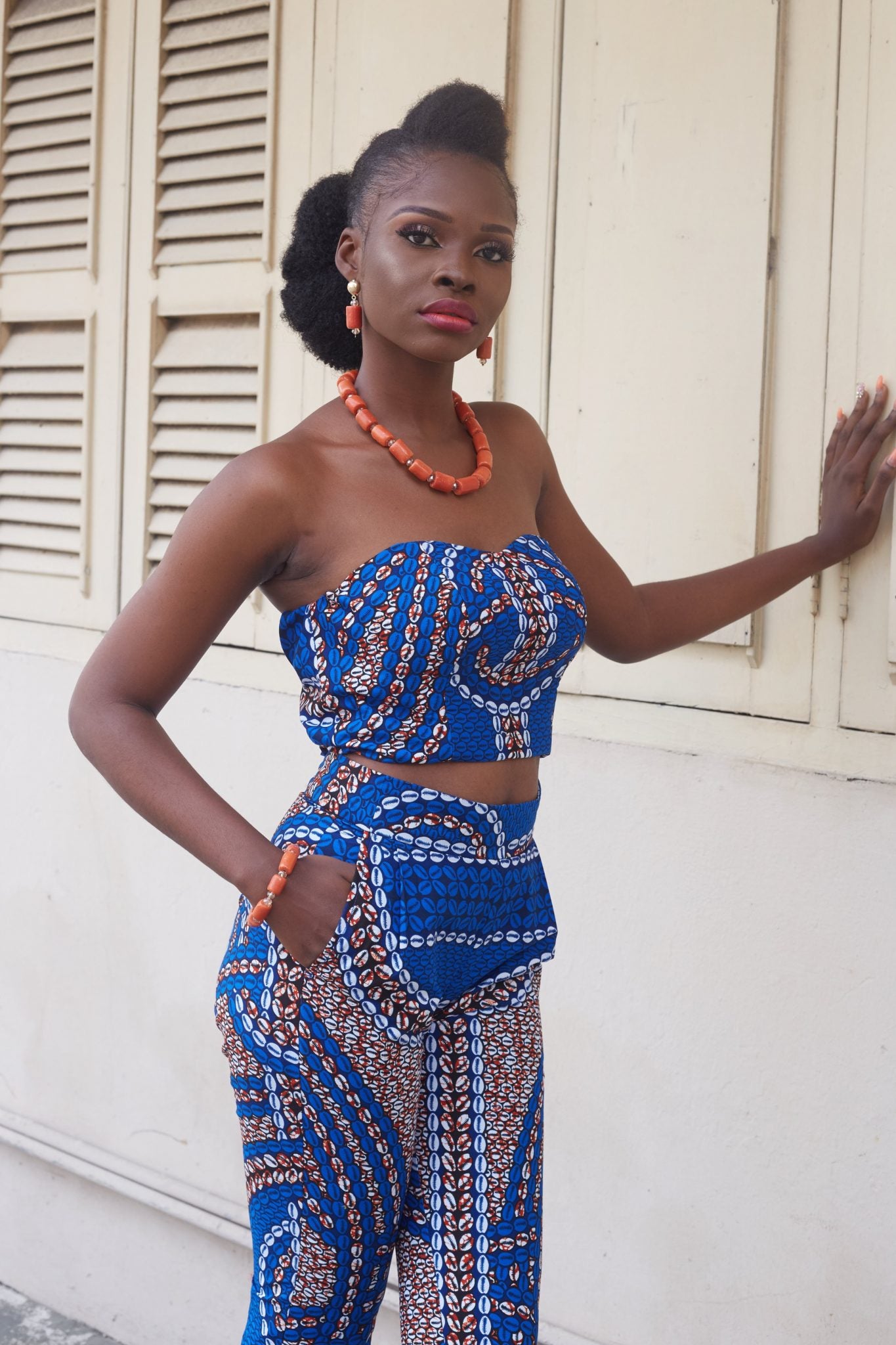 AMADI African Print Ankara Bandeau Crop Top
